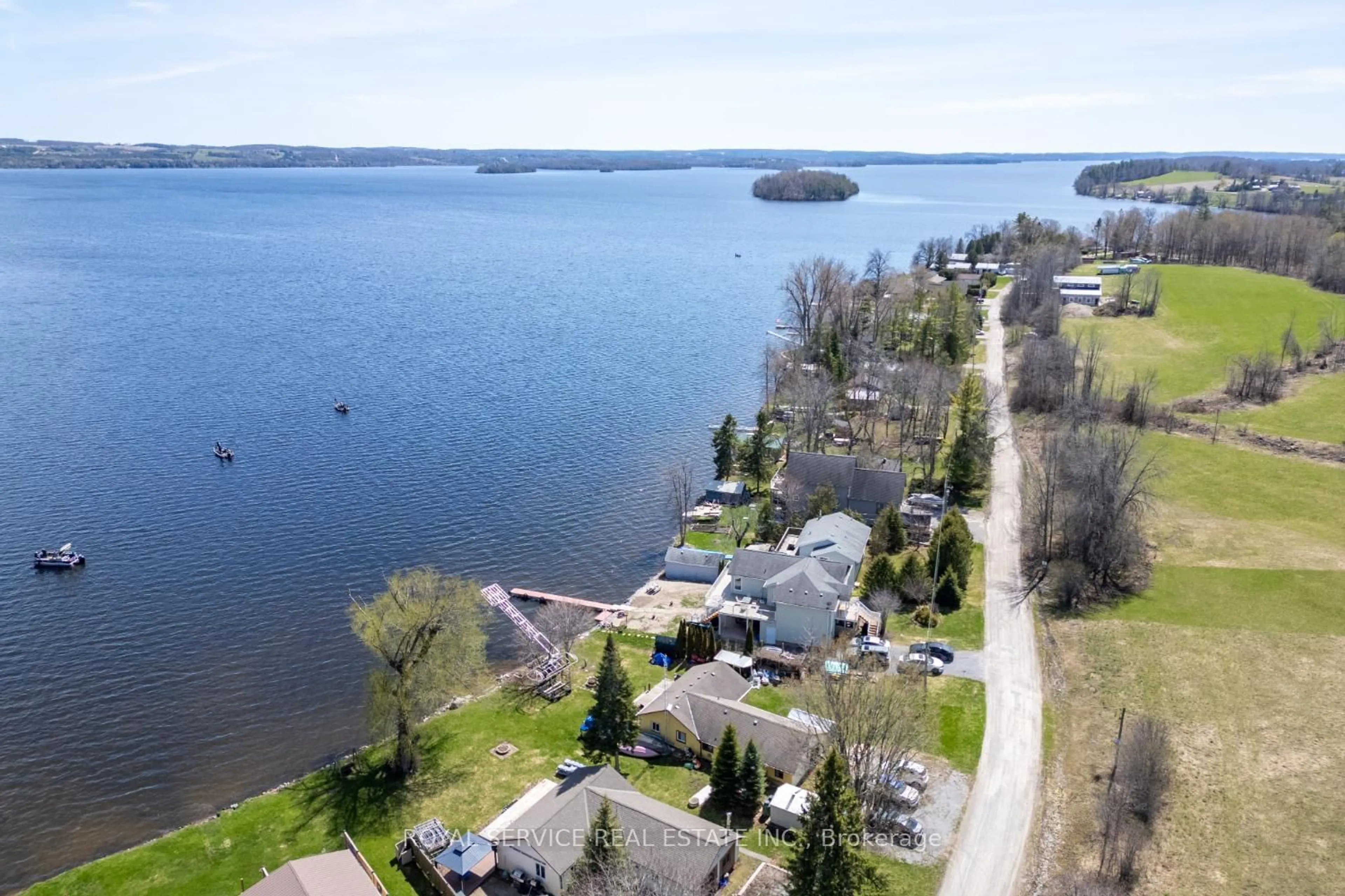 A pic from outside/outdoor area/front of a property/back of a property/a pic from drone, water/lake/river/ocean view for 595 Foley Rd, Otonabee-South Monaghan Ontario K0L 2G0