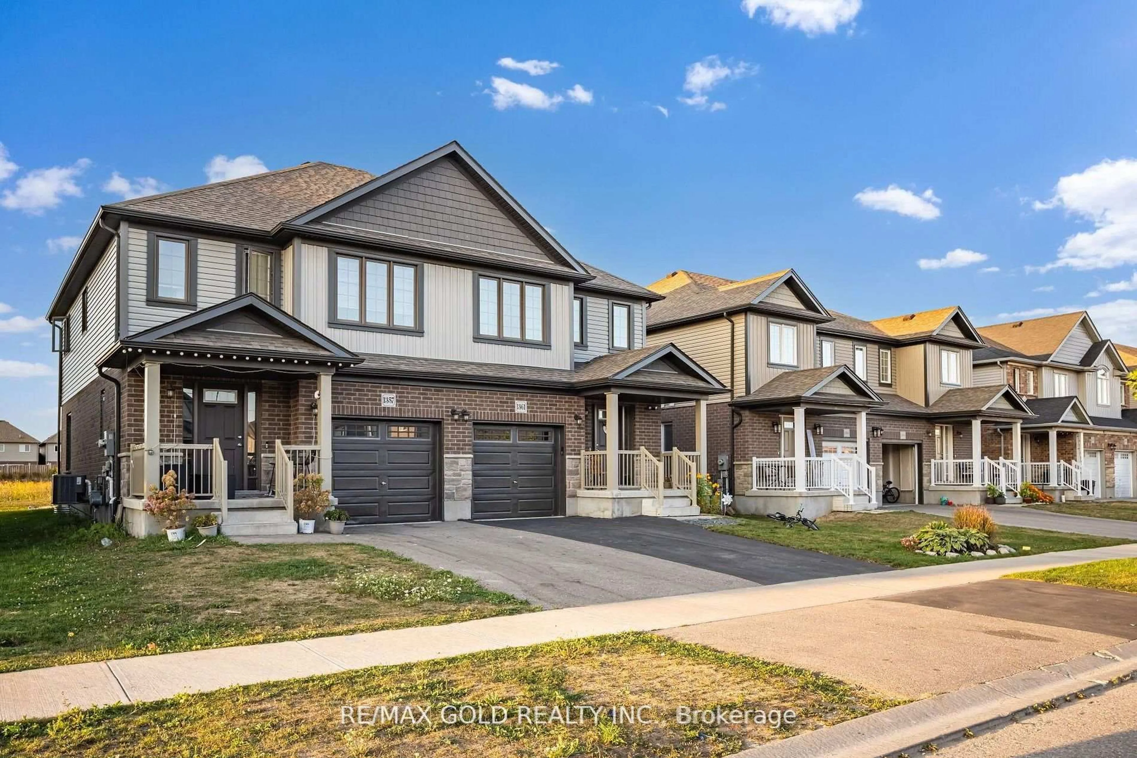 Home with brick exterior material, street for 1357 Calais Dr, Woodstock Ontario N4T 0L8