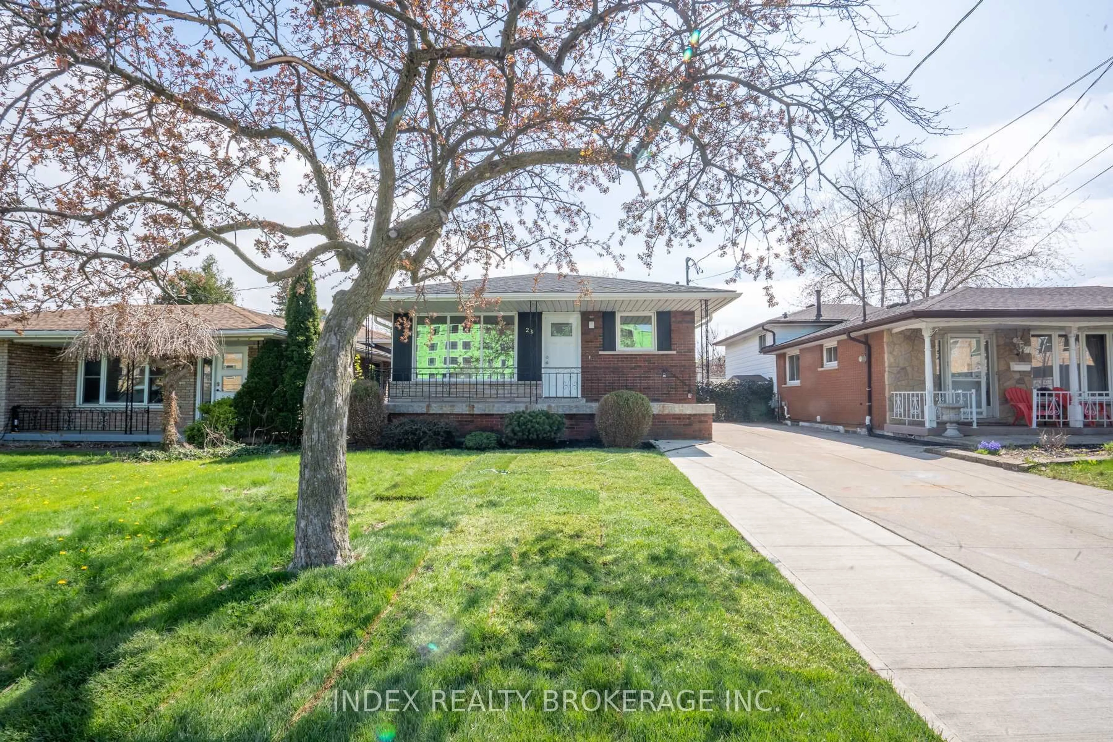 Home with brick exterior material, street for 23 Tyrone Dr, Hamilton Ontario L9C 2M6
