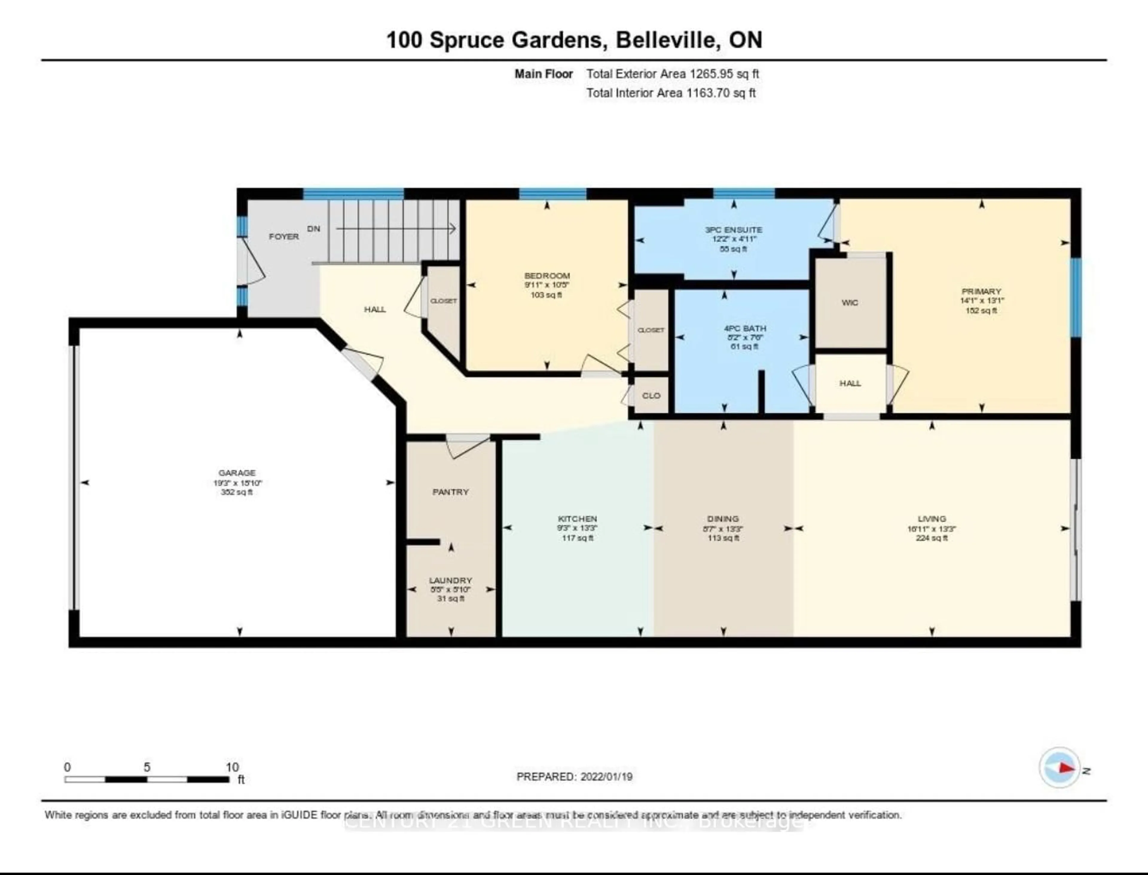Floor plan for 100 Spruce Gardens Crt, Belleville Ontario K8N 0B5