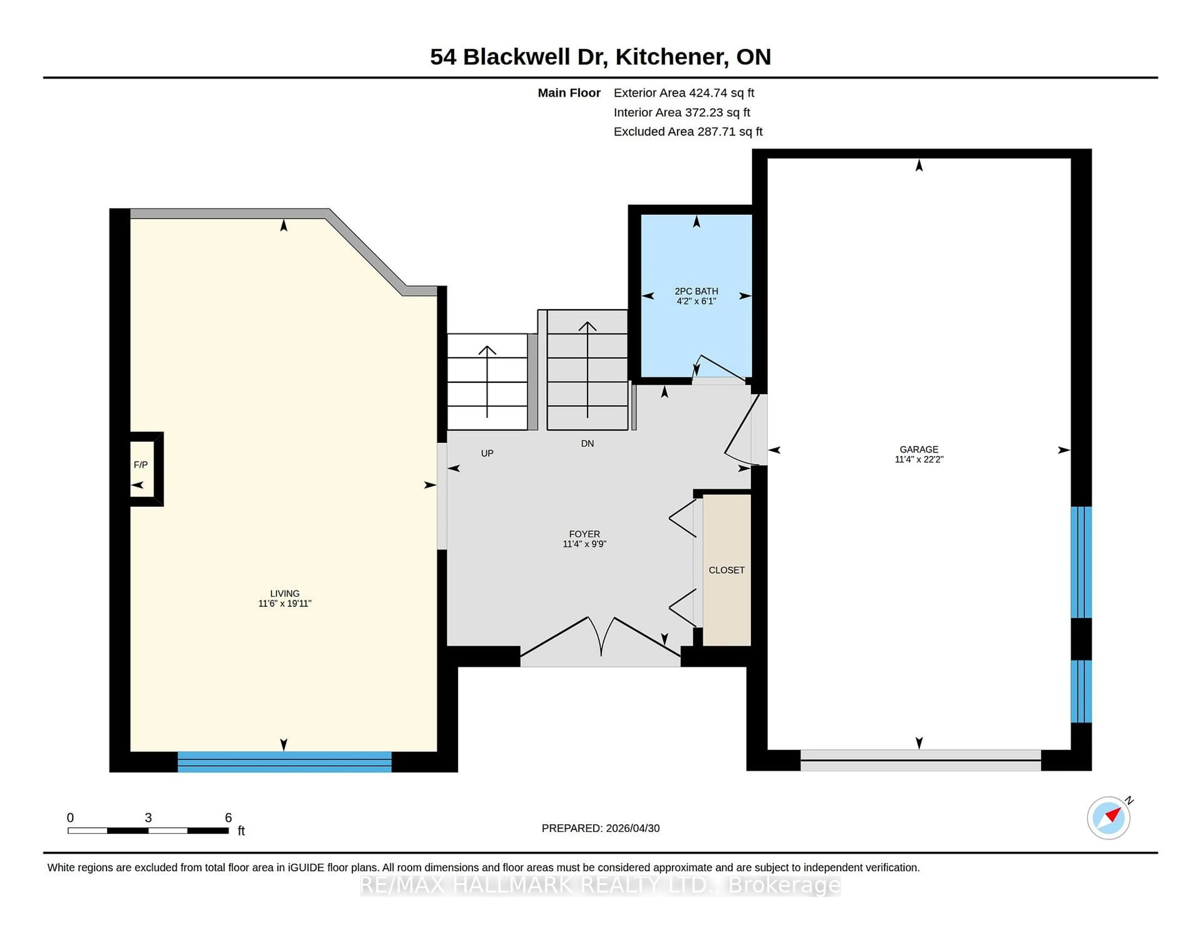 Floor plan for 54 Blackwell Dr, Kitchener Ontario N2N 1P8