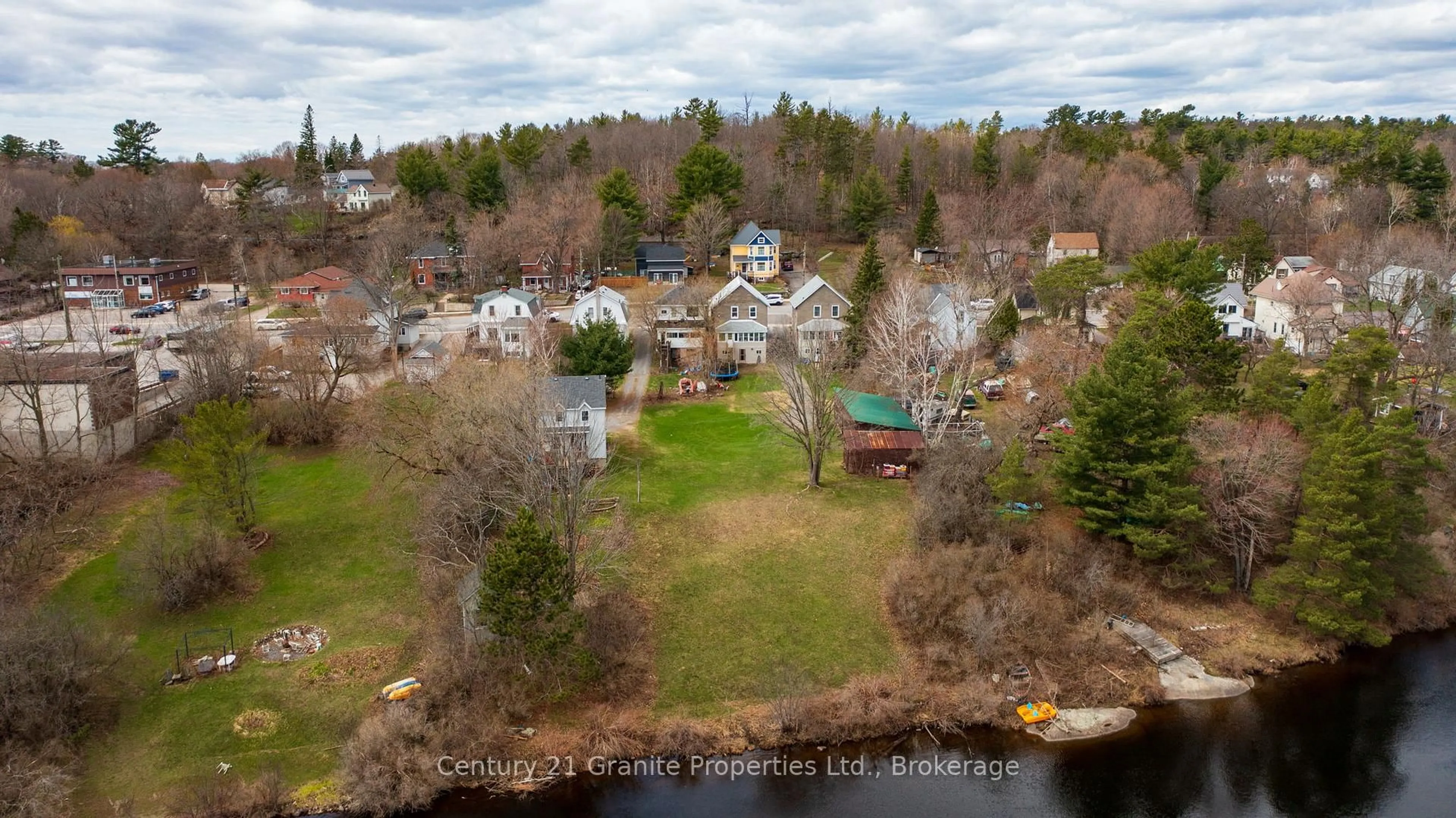 A pic from outside/outdoor area/front of a property/back of a property/a pic from drone, water/lake/river/ocean view for 29 William St, Parry Sound Ontario P2A 1V2