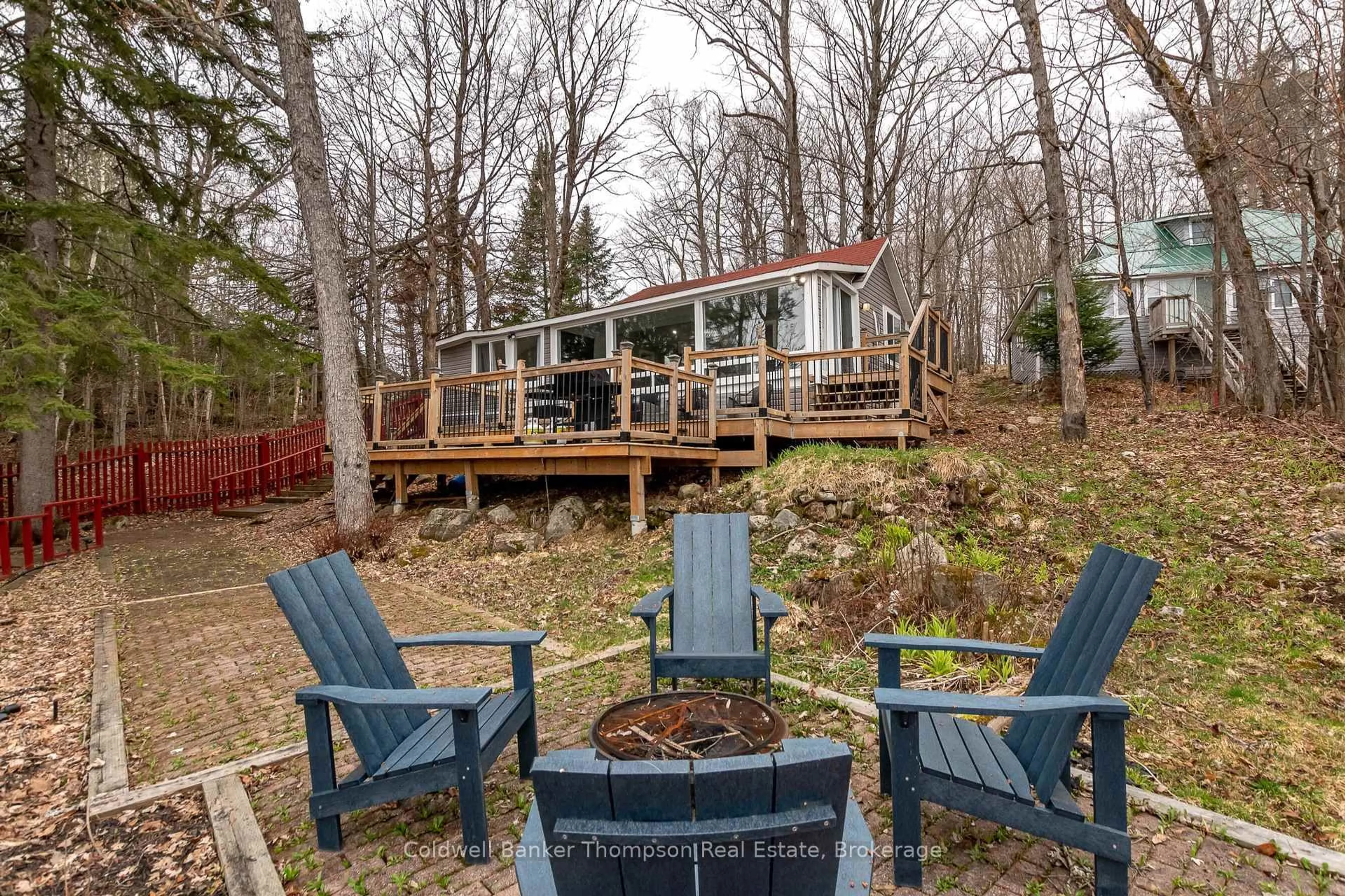 Patio, water/lake/river/ocean view for 4 A&B Starratt Rd, Ryerson Ontario P0A 1C0