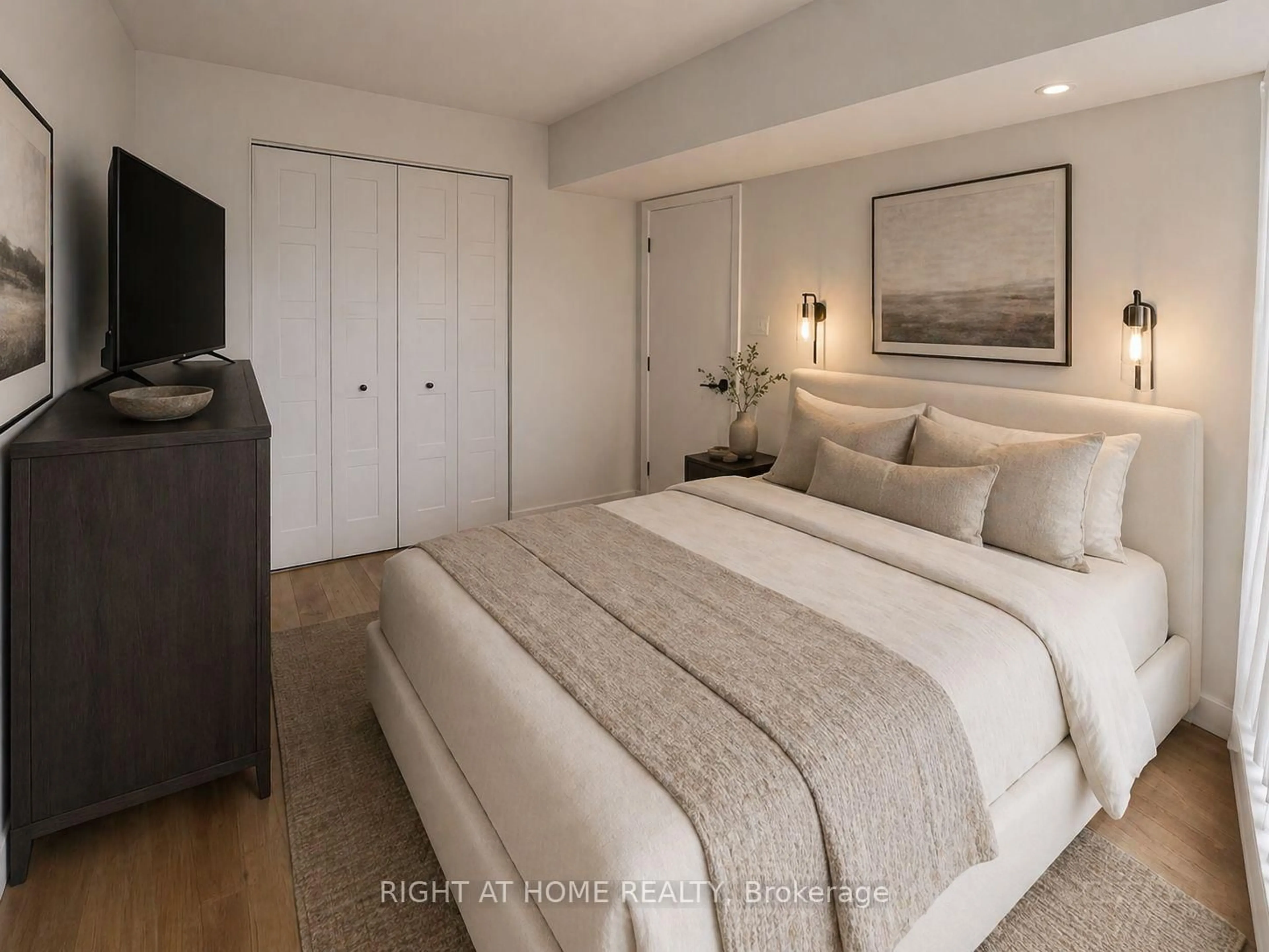 Bedroom with bed, unknown for 179 Metcalfe St #1210, Ottawa Ontario K2P 1P7