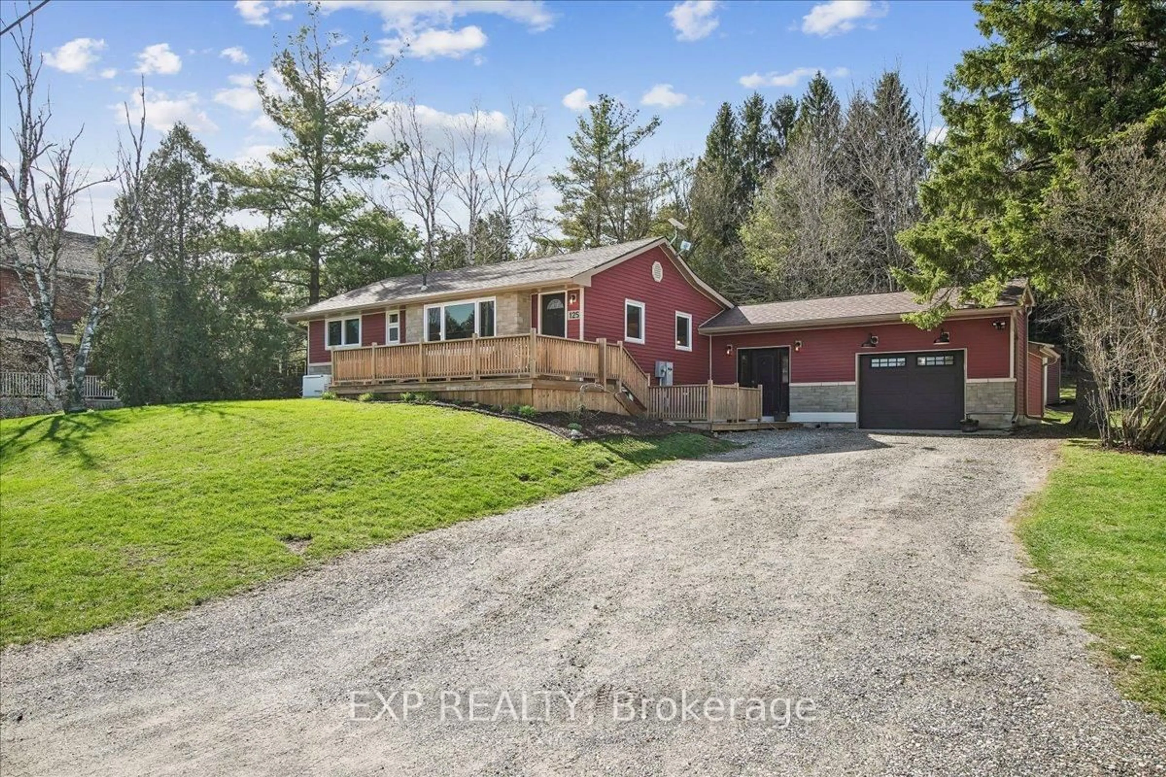 A pic from outside/outdoor area/front of a property/back of a property/a pic from drone, unknown for 125 River Rd, Grey Highlands Ontario N0C 1C0