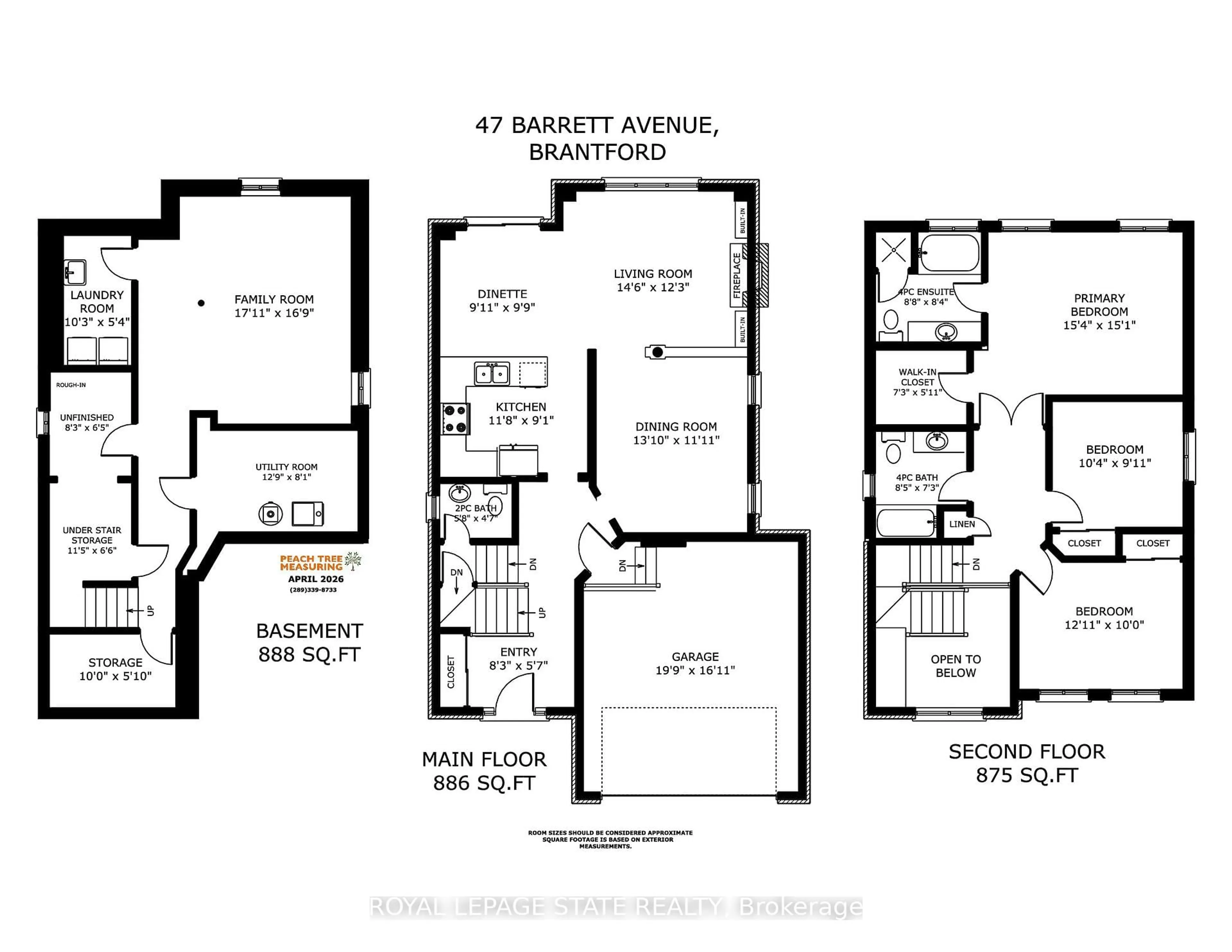 Floor plan for 47 Barrett Ave, Brantford Ontario N3S 0B5