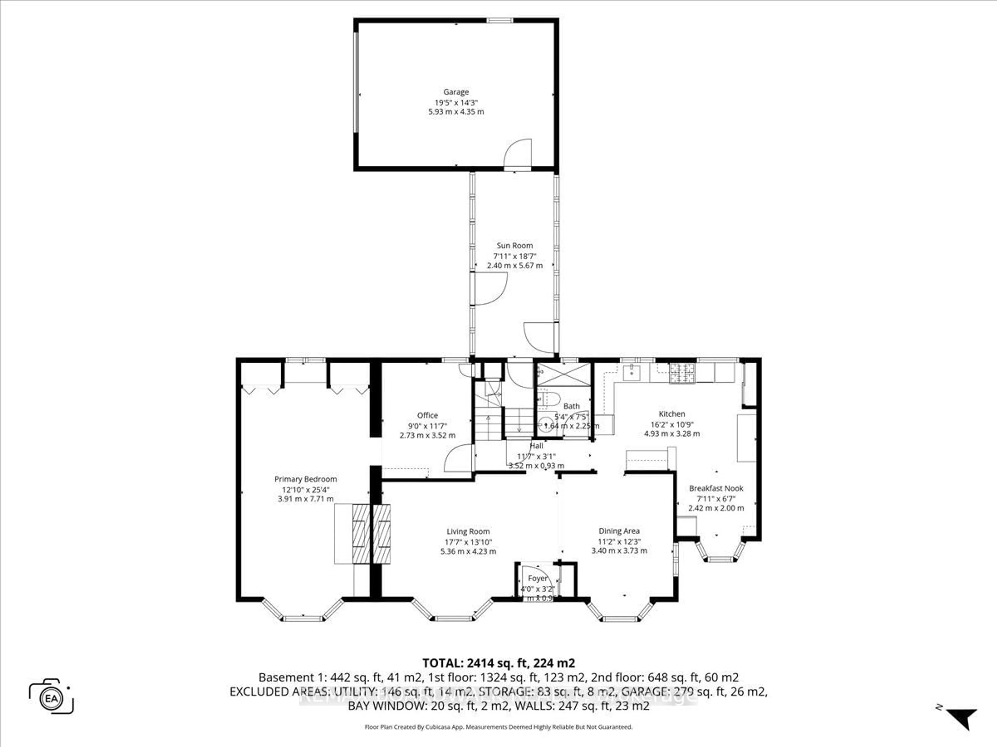 Floor plan for 961 Kingsmere Ave, Ottawa Ontario K2A 3K3