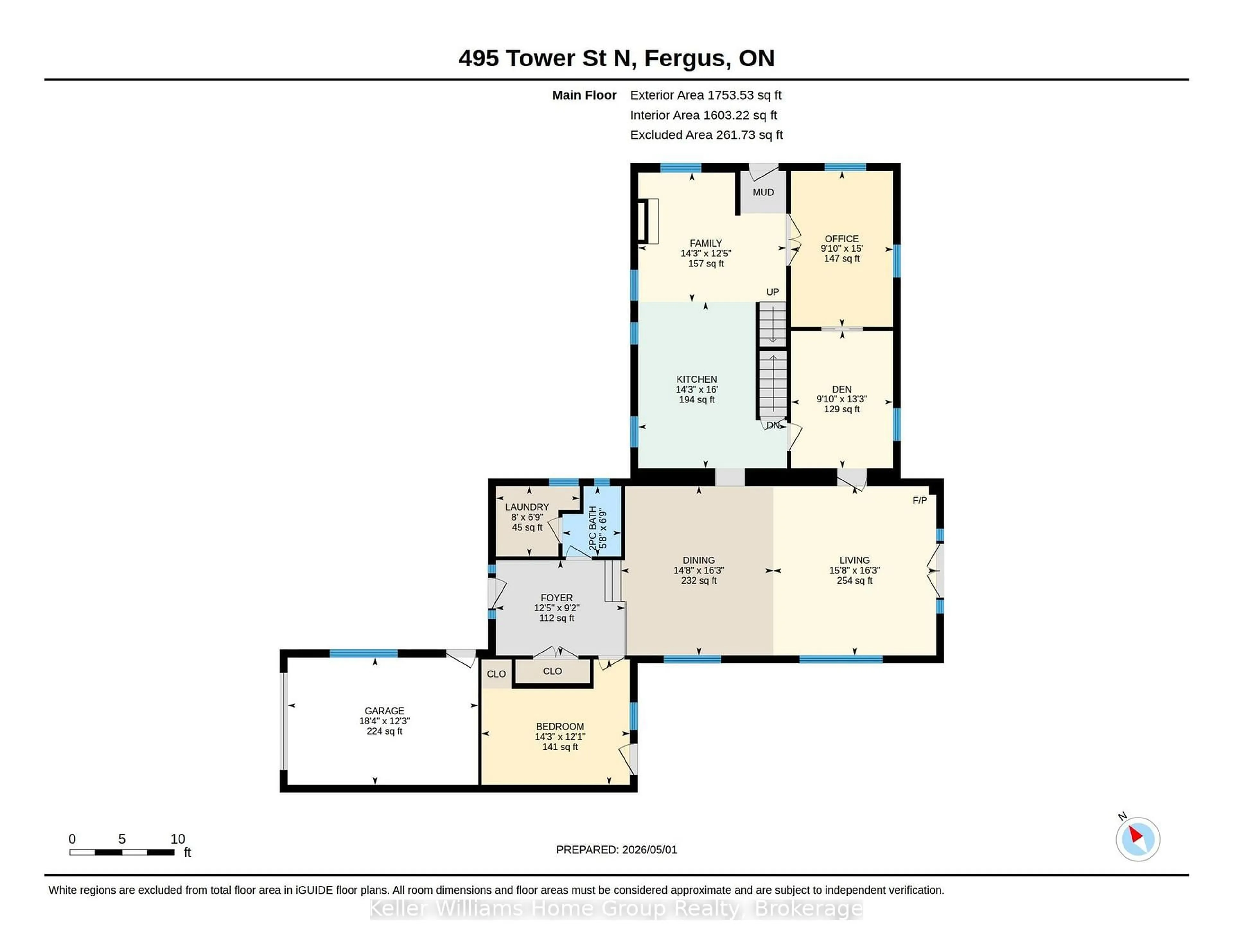 Floor plan for 495 Tower St, Centre Wellington Ontario N1M 2N8