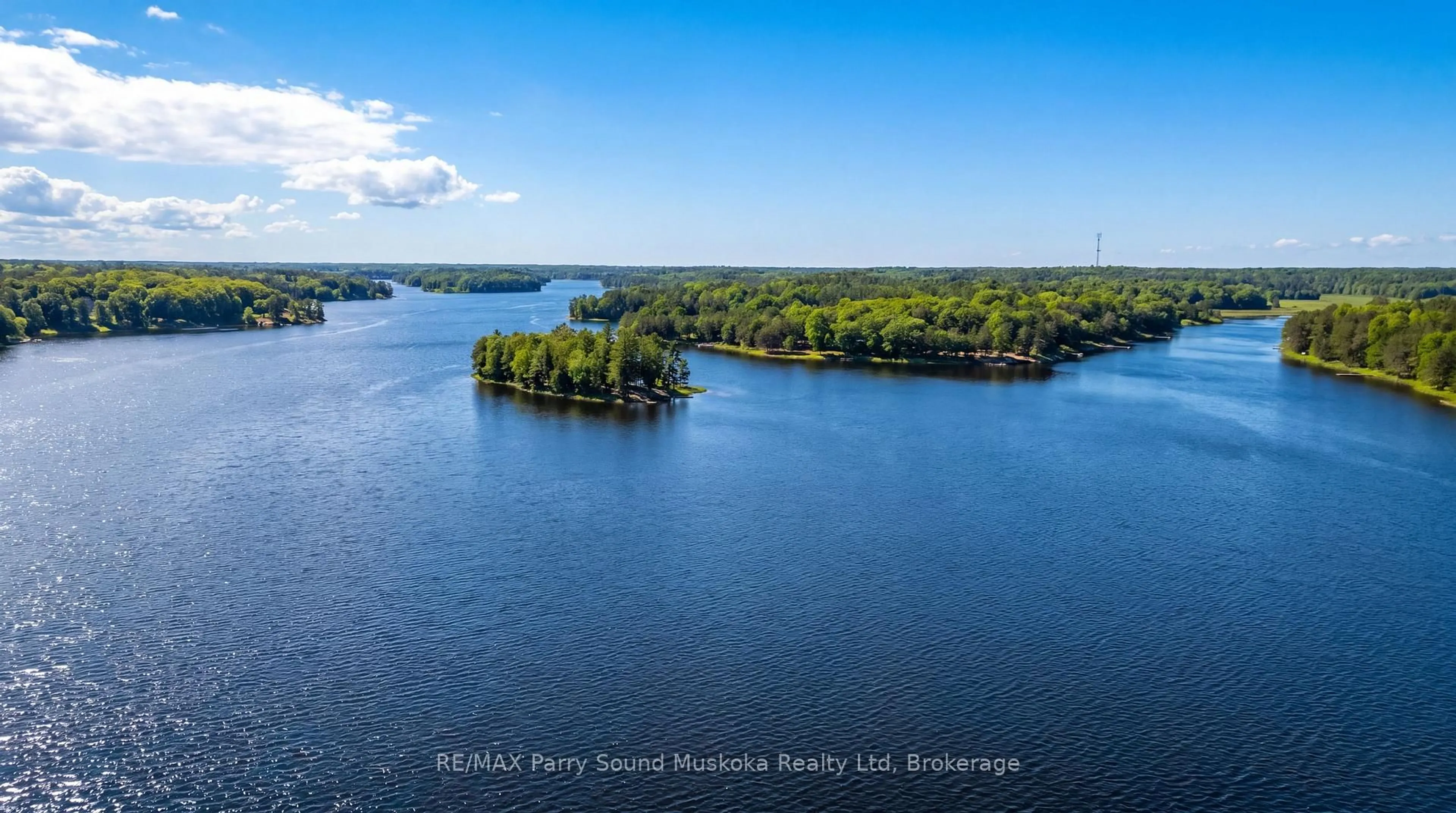 A pic from outside/outdoor area/front of a property/back of a property/a pic from drone, water/lake/river/ocean view for 16 Hillside Dr, Carling Ontario P0G 1G0