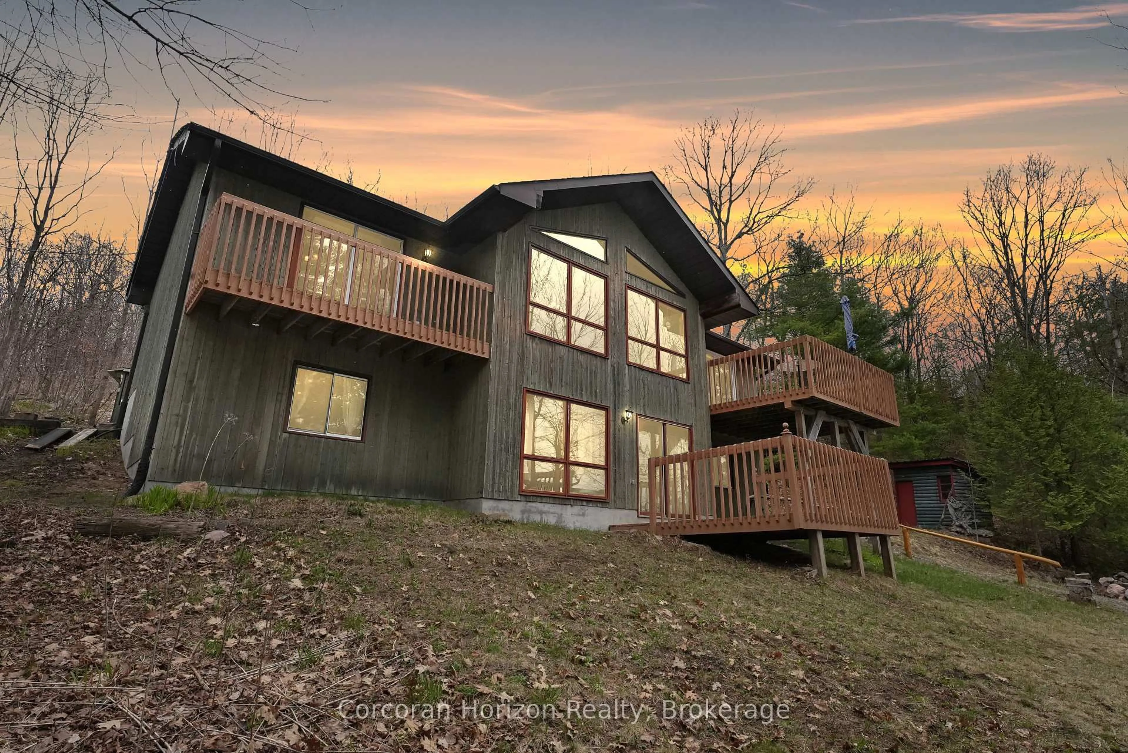 A pic from outside/outdoor area/front of a property/back of a property/a pic from drone, unknown for 1230 Journey's End Tr, Highlands East Ontario K0M 1S0