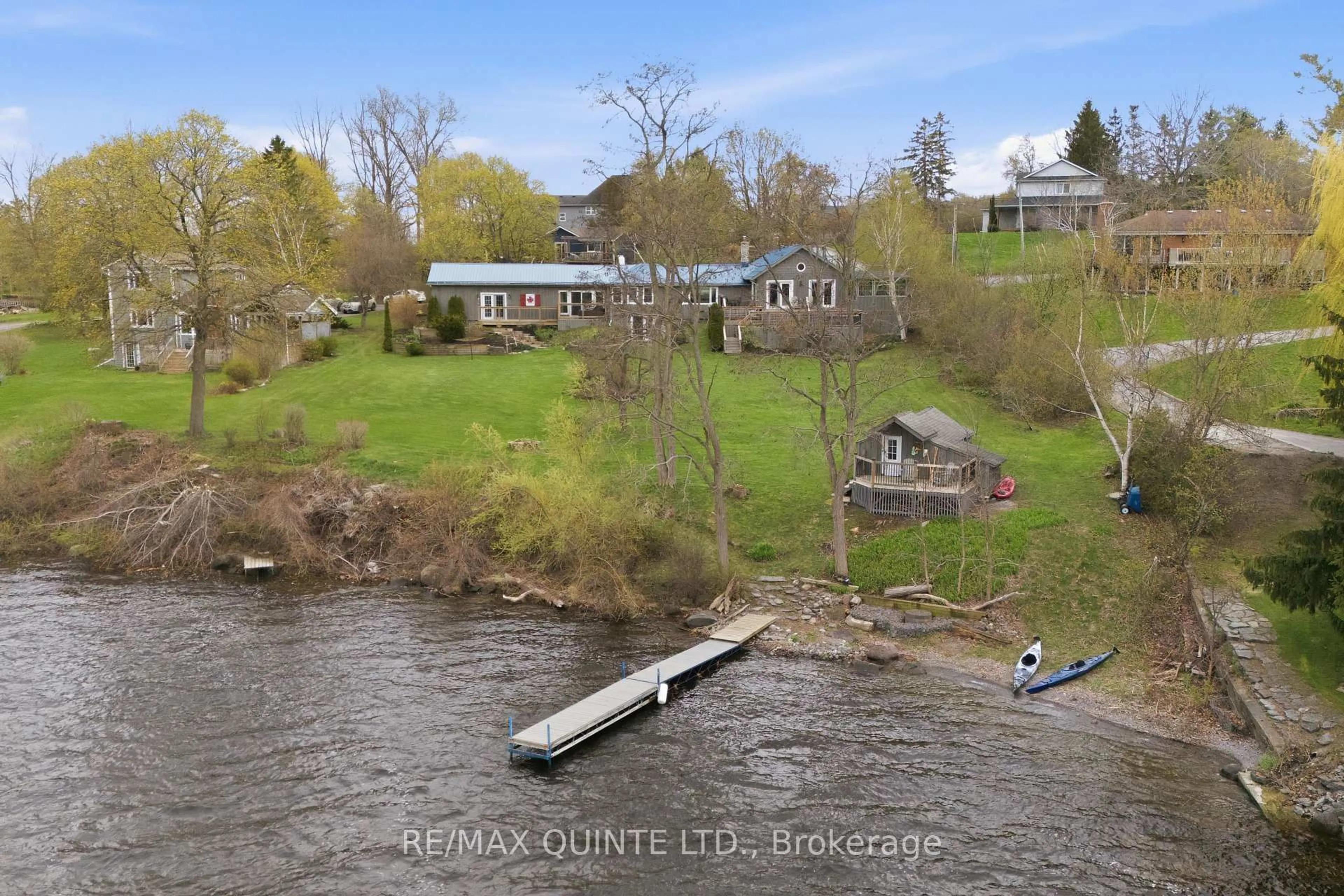 A pic from outside/outdoor area/front of a property/back of a property/a pic from drone, water/lake/river/ocean view for 5 Hermon Lane, Prince Edward County Ontario K8N 4Z1