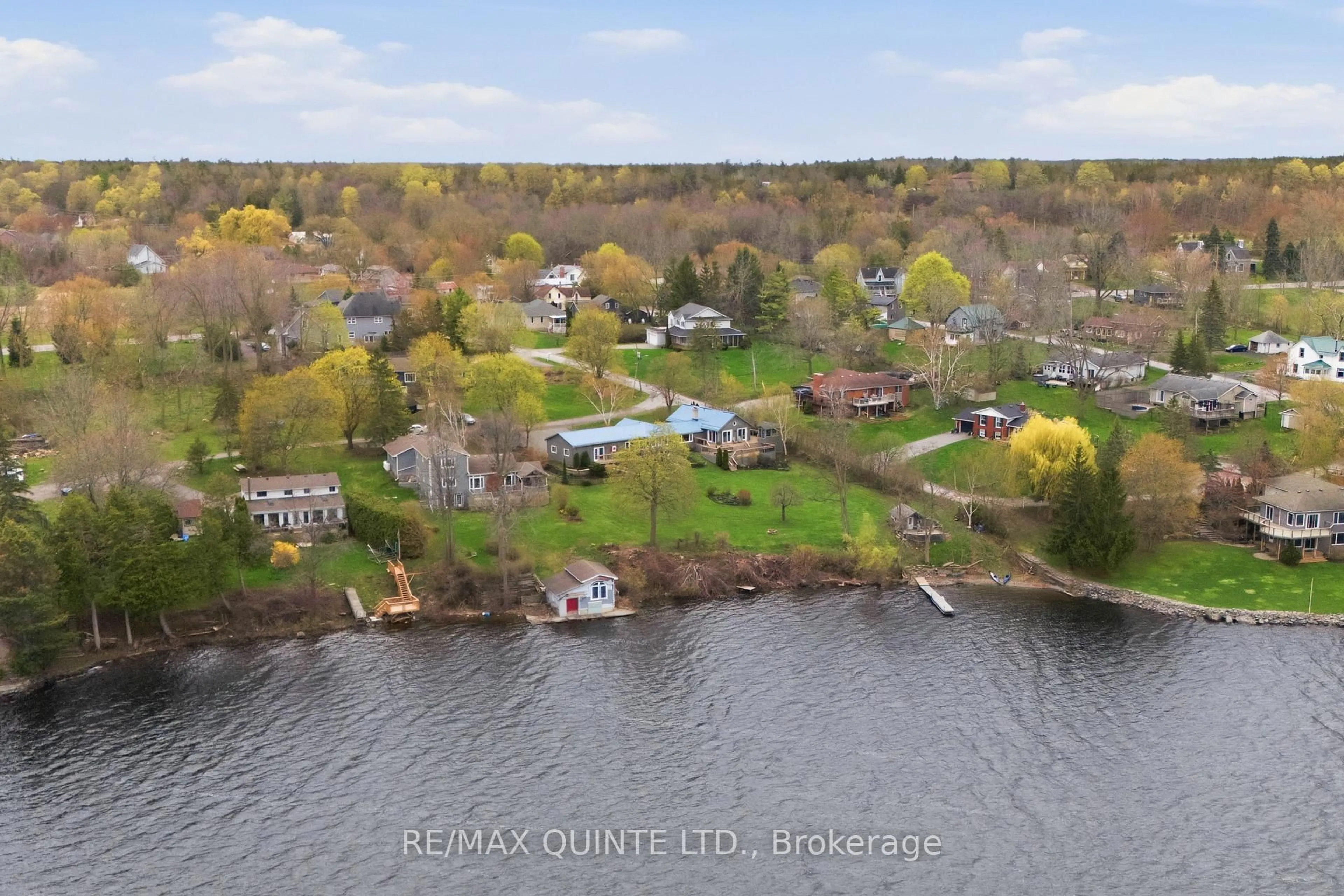 A pic from outside/outdoor area/front of a property/back of a property/a pic from drone, water/lake/river/ocean view for 5 Hermon Lane, Prince Edward County Ontario K8N 4Z1
