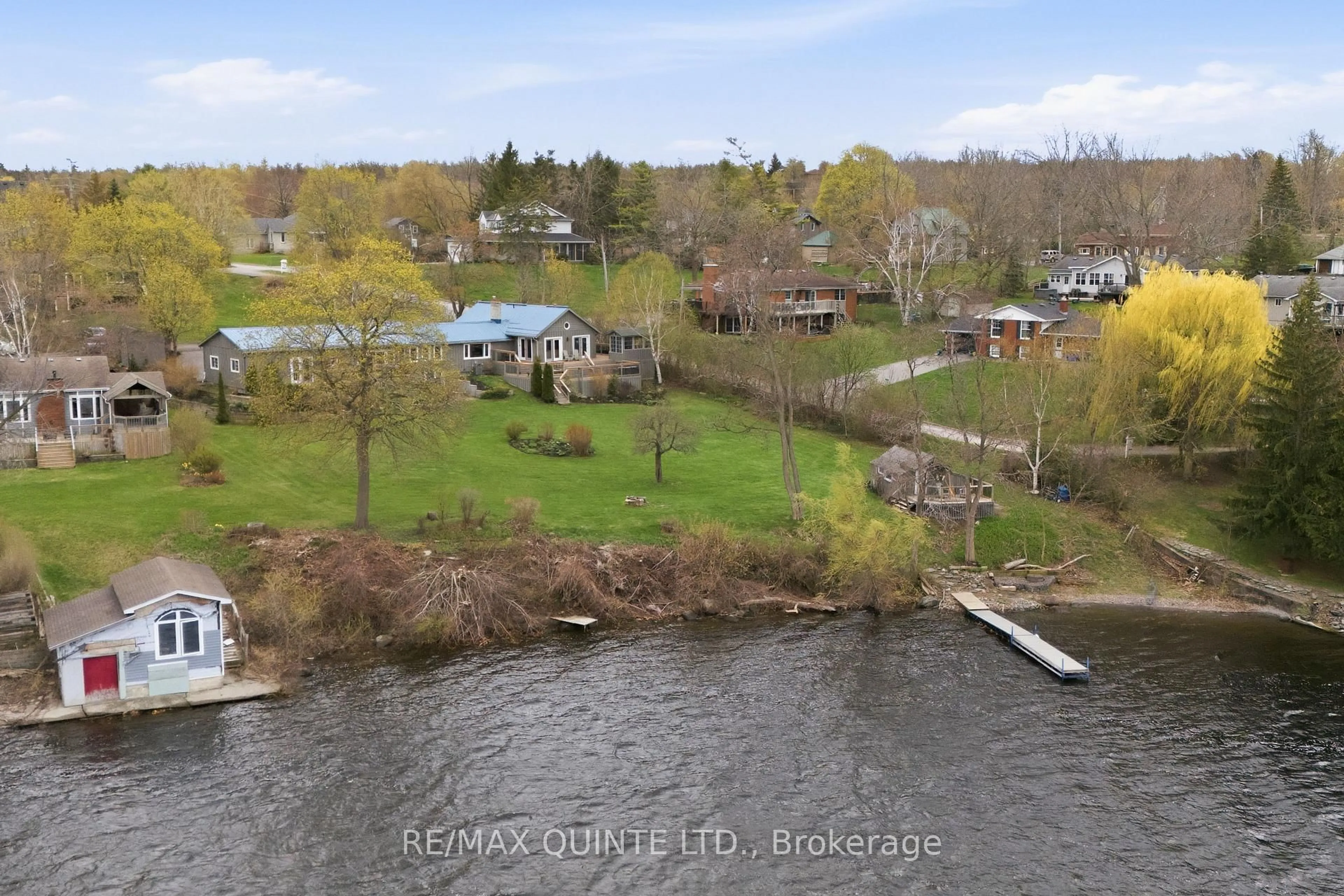 A pic from outside/outdoor area/front of a property/back of a property/a pic from drone, water/lake/river/ocean view for 5 Hermon Lane, Prince Edward County Ontario K8N 4Z1