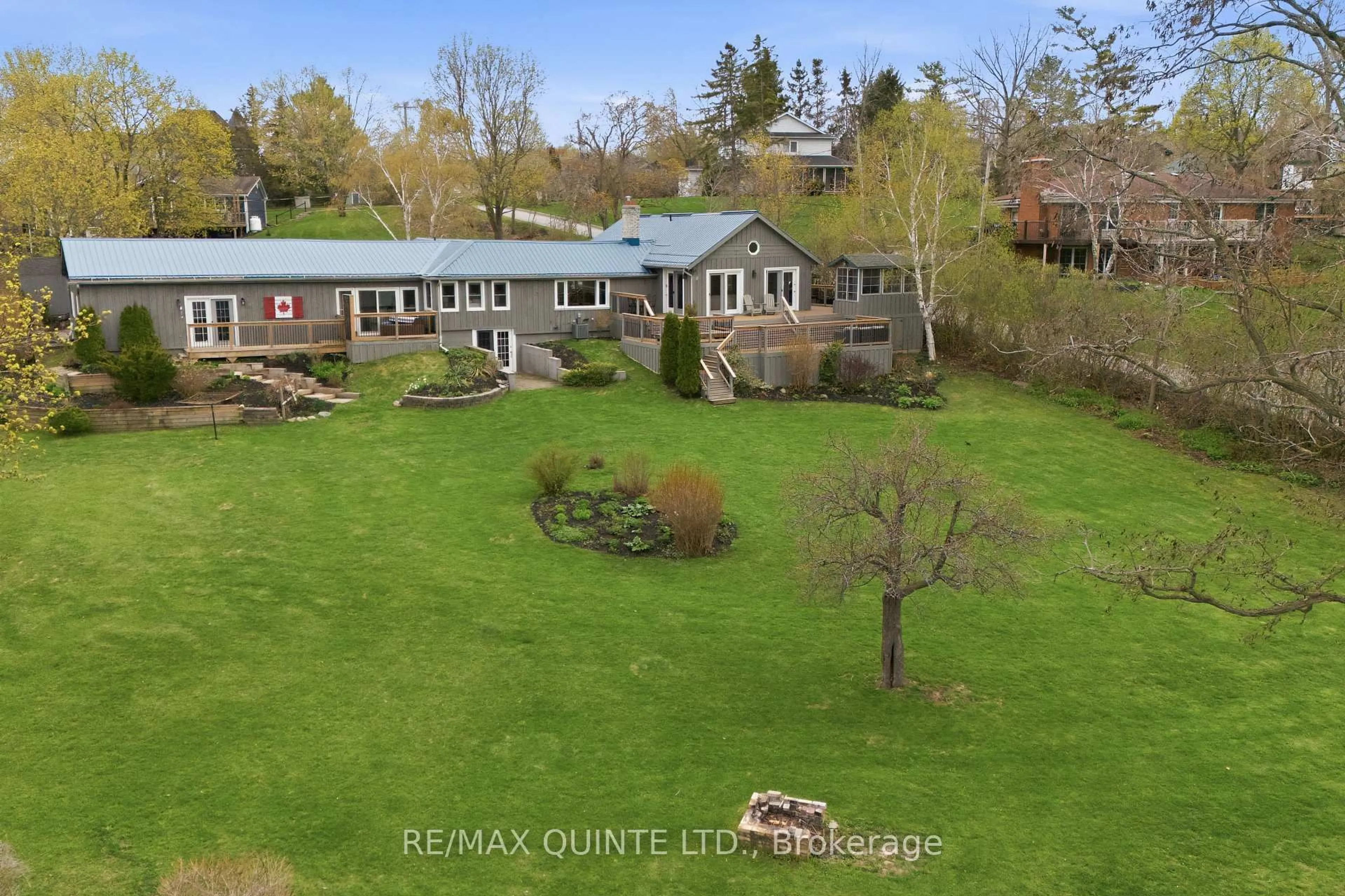 A pic from outside/outdoor area/front of a property/back of a property/a pic from drone, water/lake/river/ocean view for 5 Hermon Lane, Prince Edward County Ontario K8N 4Z1