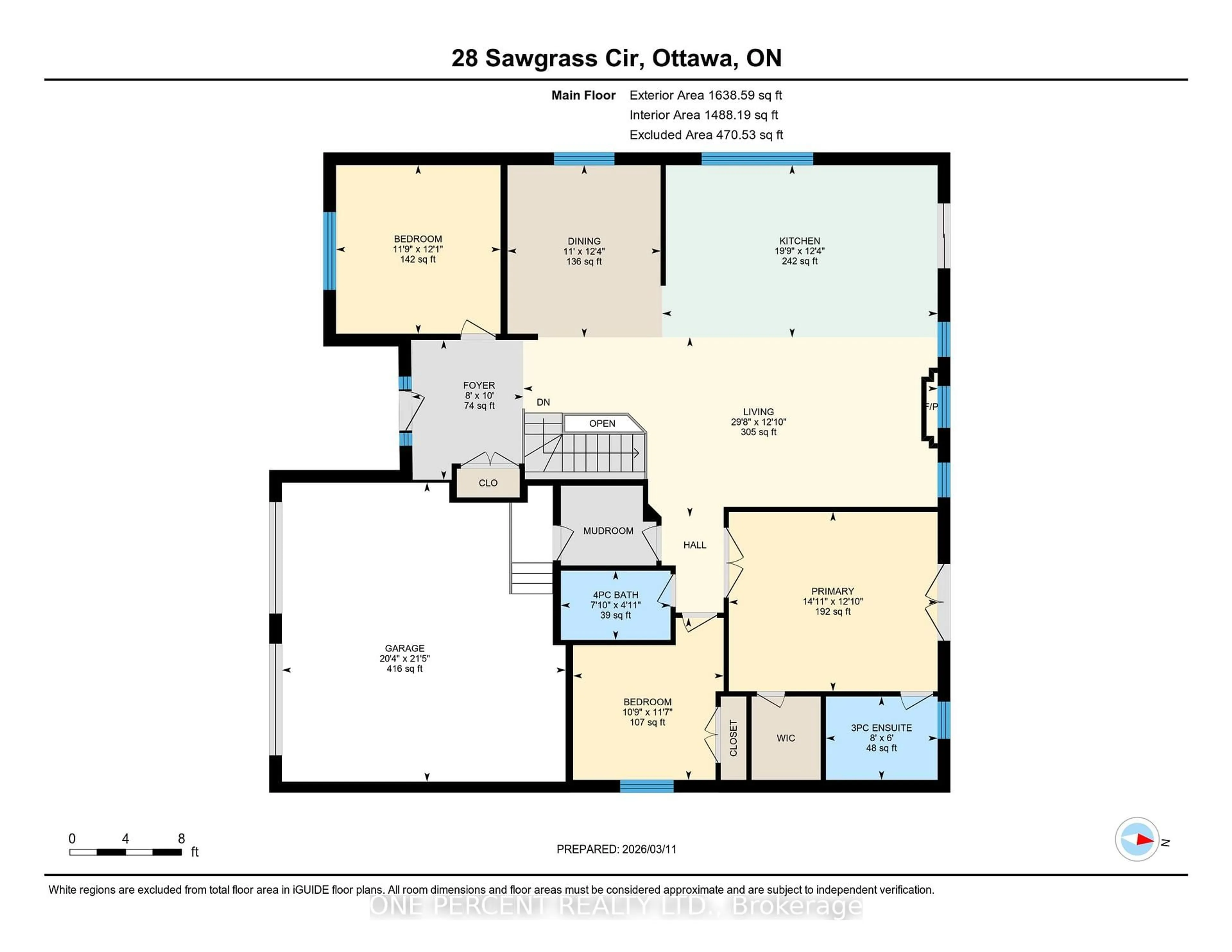Floor plan for 28 Sawgrass Circ, Ashton Ontario K0A 1B0