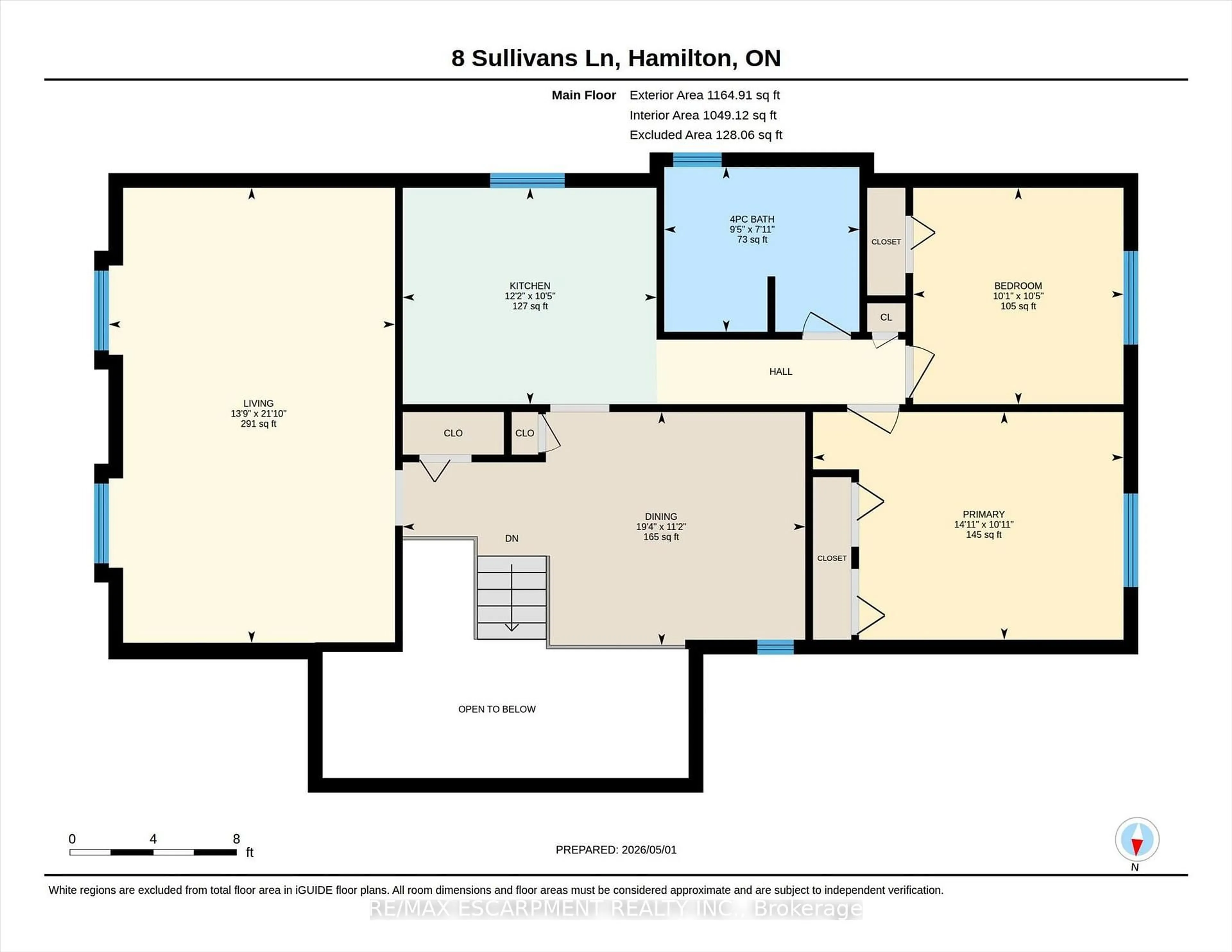 Floor plan for 8 SULLIVAN'S Lane, Hamilton Ontario L9H 5N7
