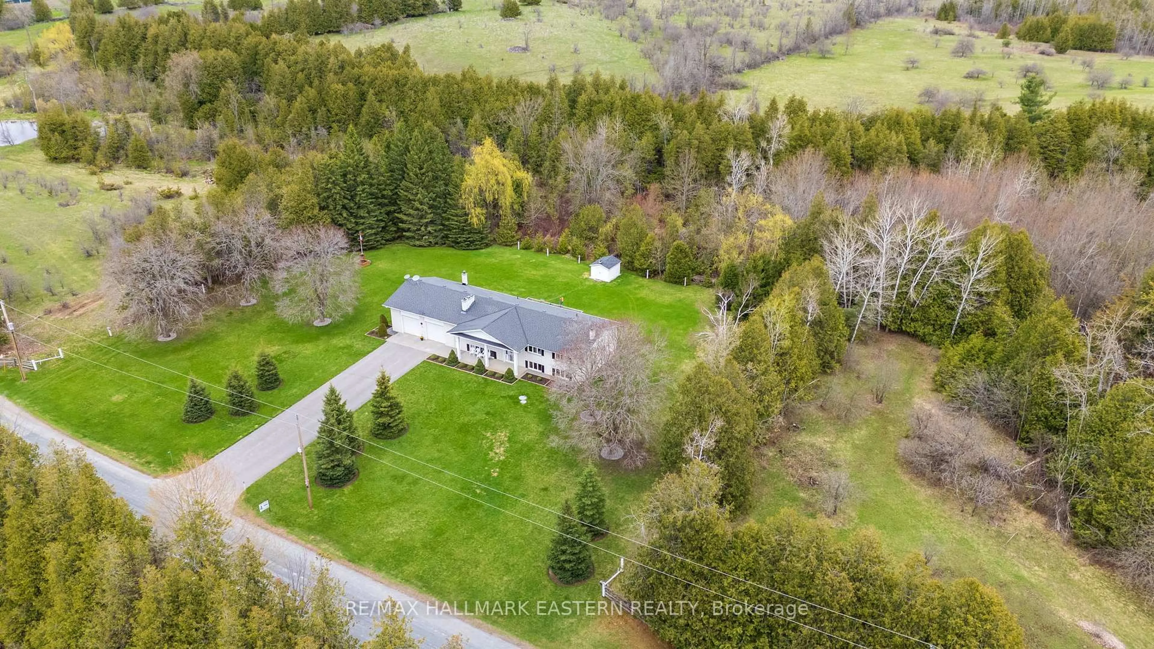 A pic from outside/outdoor area/front of a property/back of a property/a pic from drone, unknown for 147 Second Line, Douro-Dummer Ontario K0L 2B0