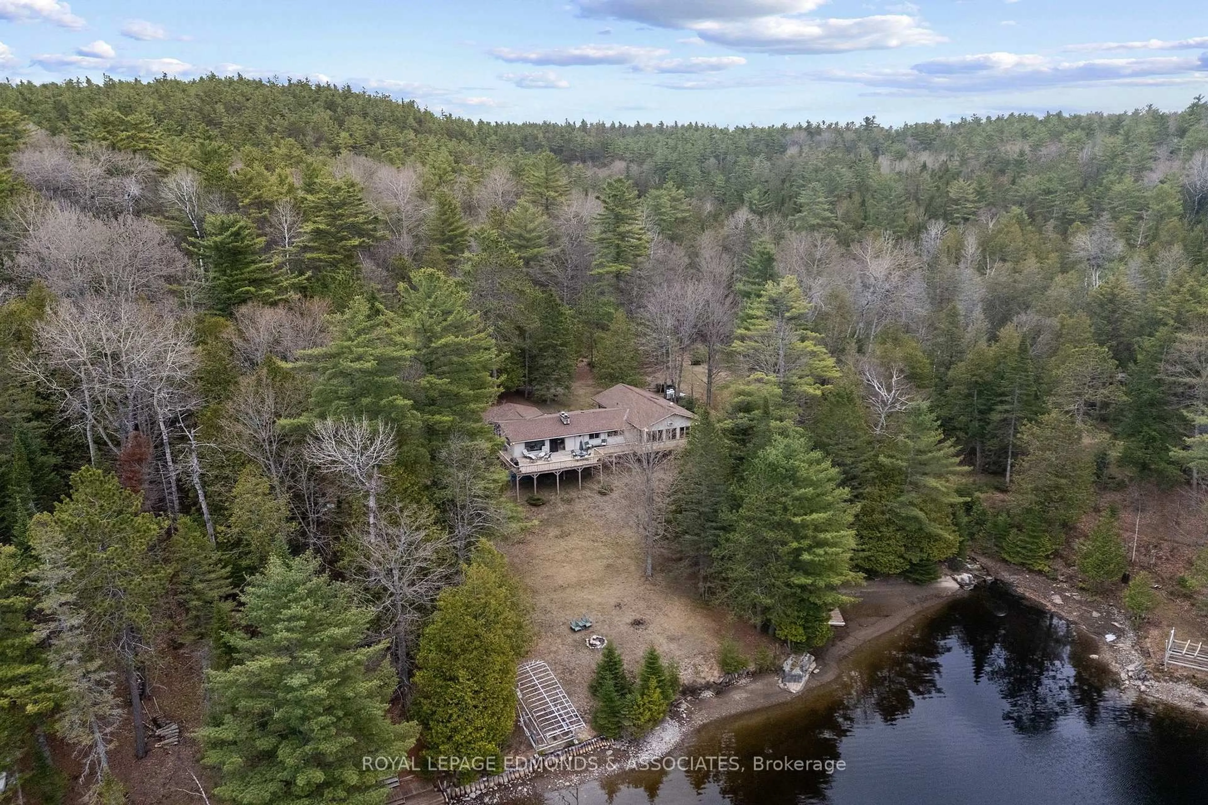 A pic from outside/outdoor area/front of a property/back of a property/a pic from drone, water/lake/river/ocean view for 654 A Chimo Rd, Calabogie Ontario K0J 1H0