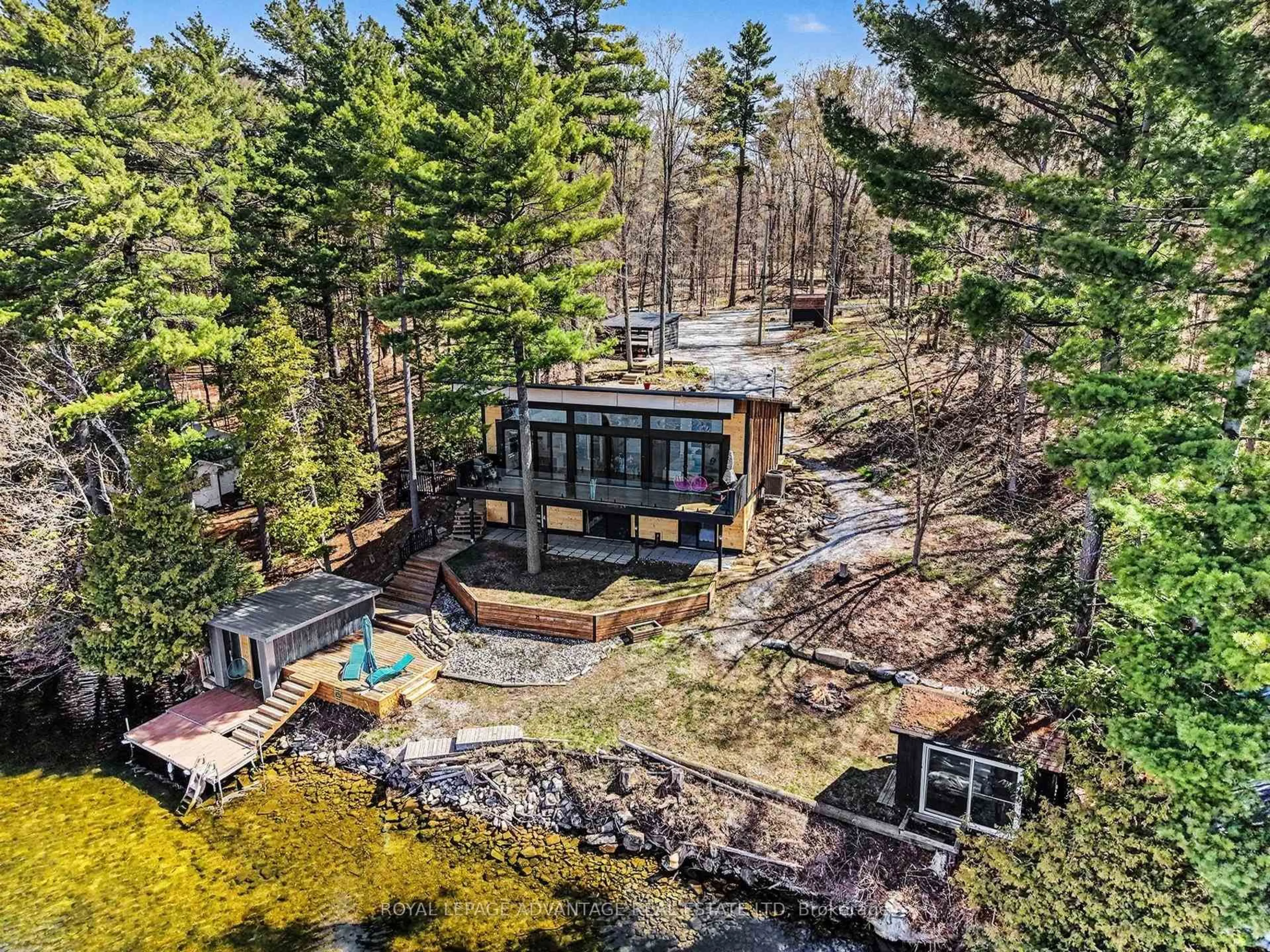 A pic from outside/outdoor area/front of a property/back of a property/a pic from drone, forest/trees view for 613 Hamilton Lane, Perth Ontario K7H 3C7