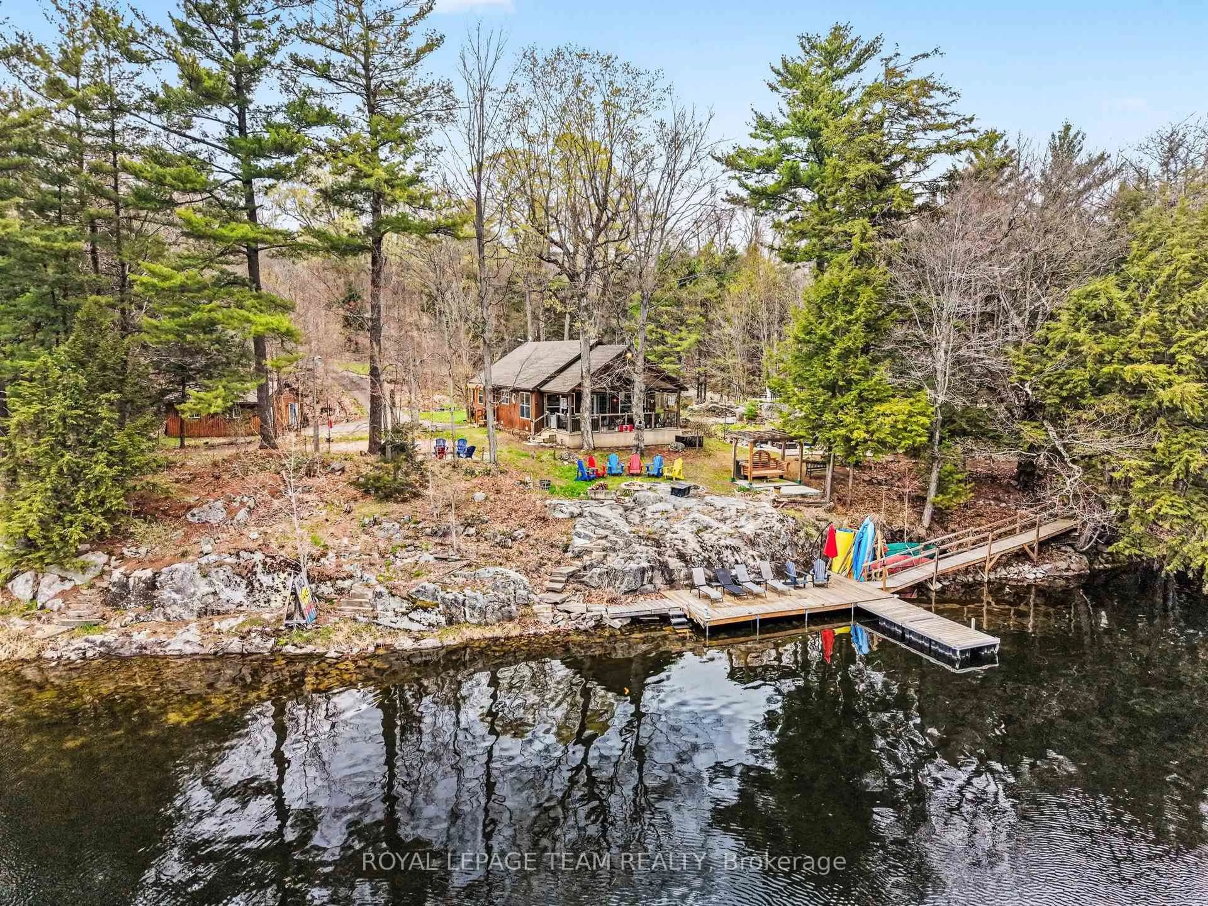 A pic from outside/outdoor area/front of a property/back of a property/a pic from drone, water/lake/river/ocean view for 951 White Birch Lane, Leeds and the Thousand Islands Ontario K0E 1N0