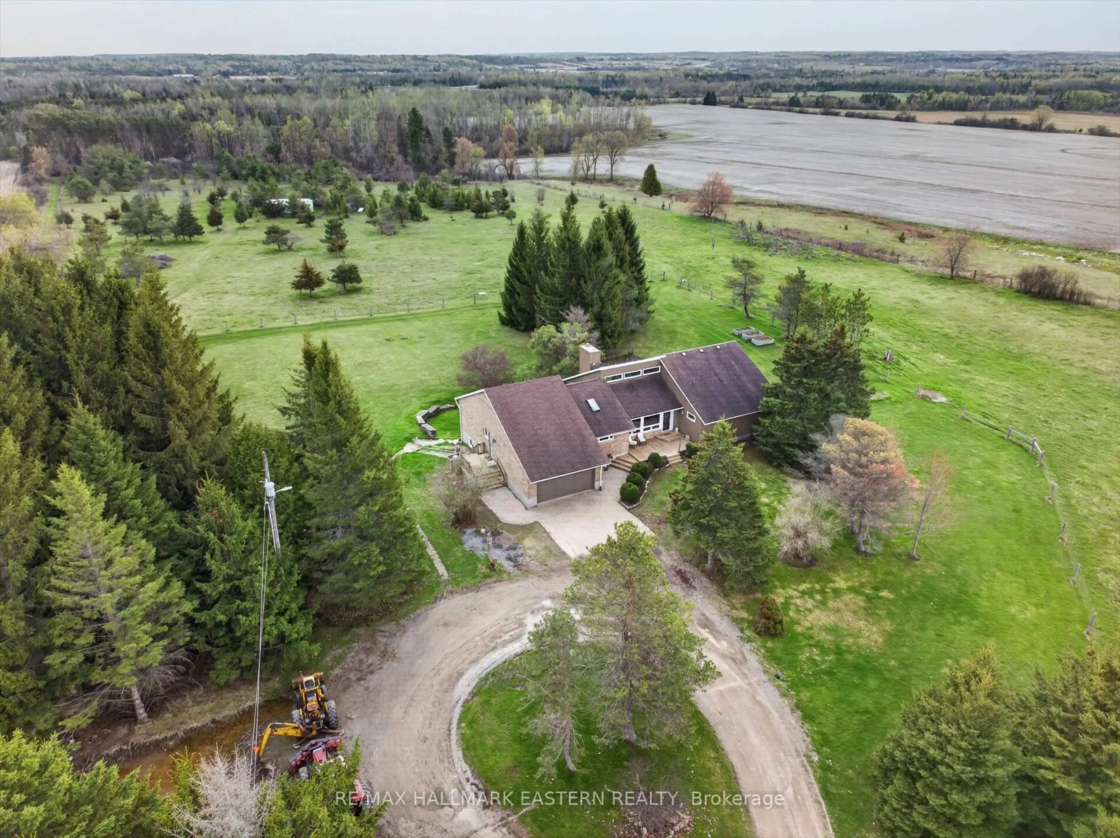 A pic from outside/outdoor area/front of a property/back of a property/a pic from drone, water/lake/river/ocean view for 1229 Morton Line, Cavan Monaghan Ontario L0A 1C0