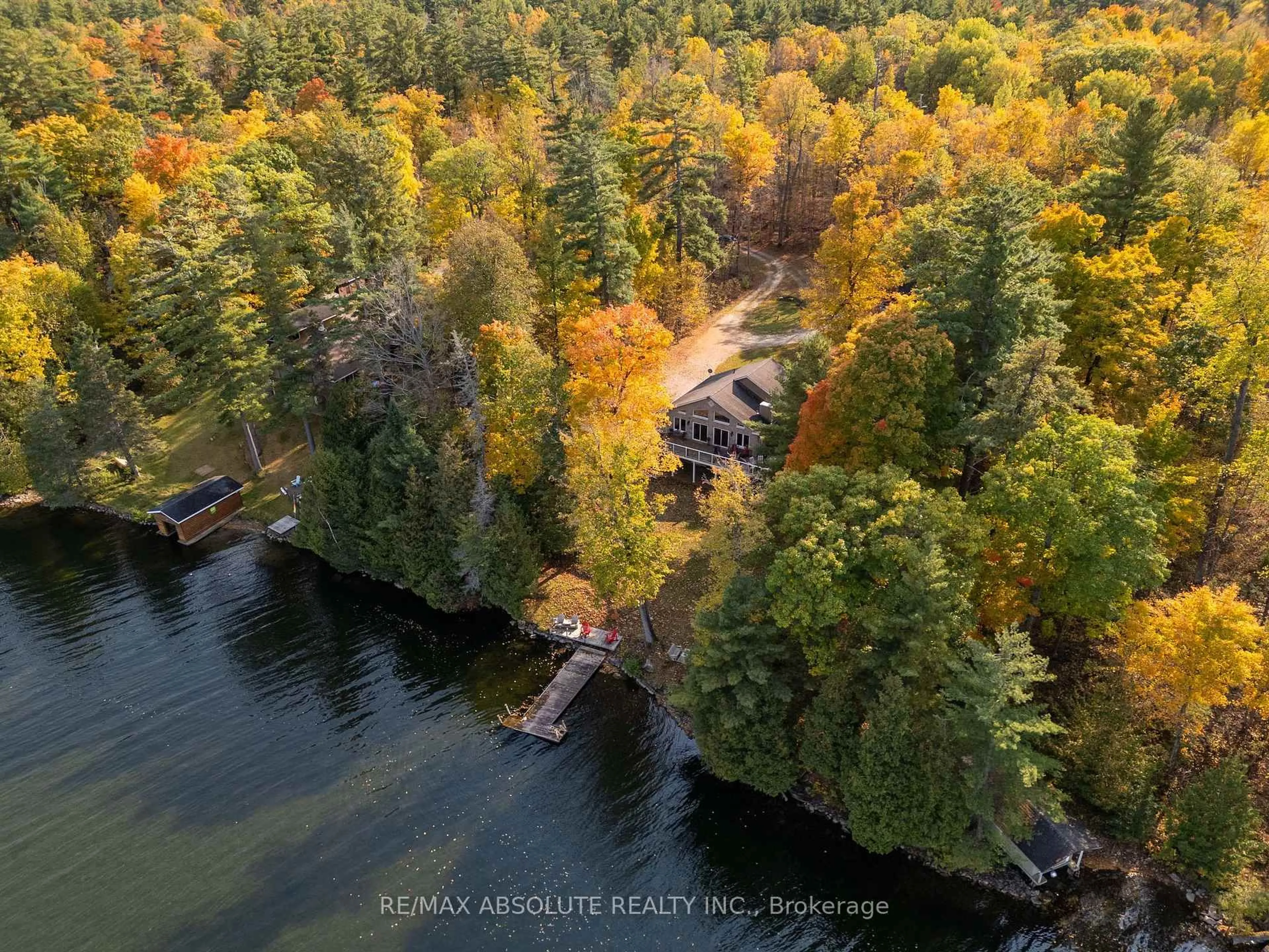 A pic from outside/outdoor area/front of a property/back of a property/a pic from drone, water/lake/river/ocean view for 1096 Snye Rd, White Lake Ontario K0A 3L0
