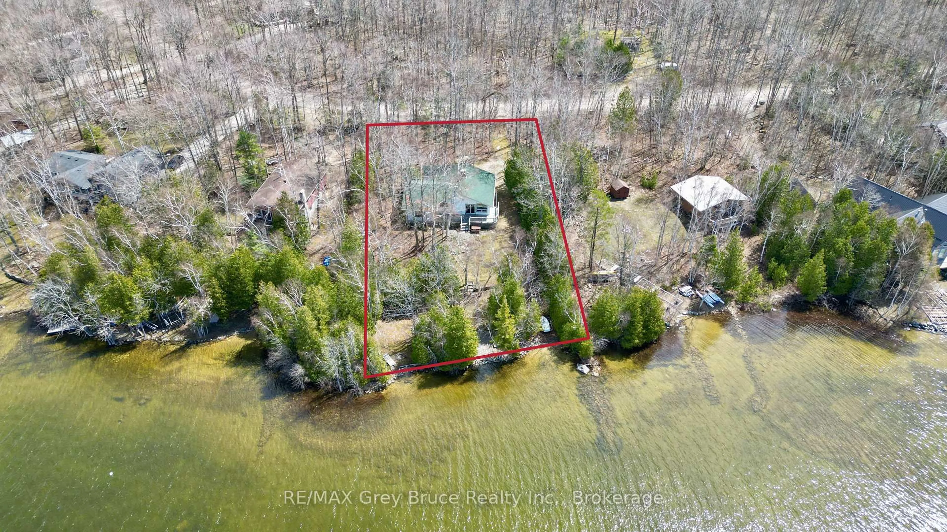 A pic from outside/outdoor area/front of a property/back of a property/a pic from drone, water/lake/river/ocean view for 294 Tammy's Cove Rd, Northern Bruce Peninsula Ontario N0H 1W0