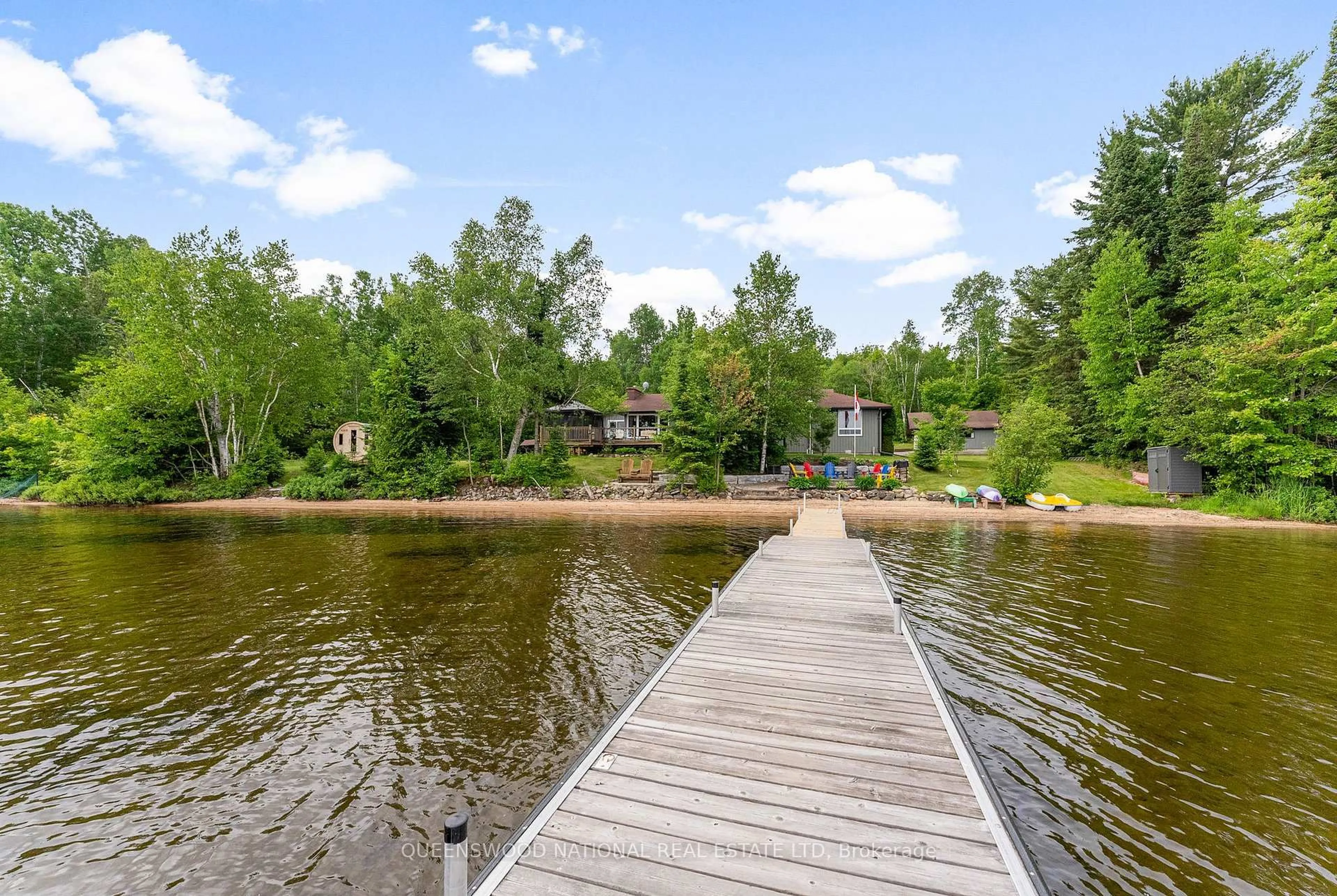 A pic from outside/outdoor area/front of a property/back of a property/a pic from drone, water/lake/river/ocean view for 272 Wiltom Dr, Barry's Bay Ontario K0J 1B0