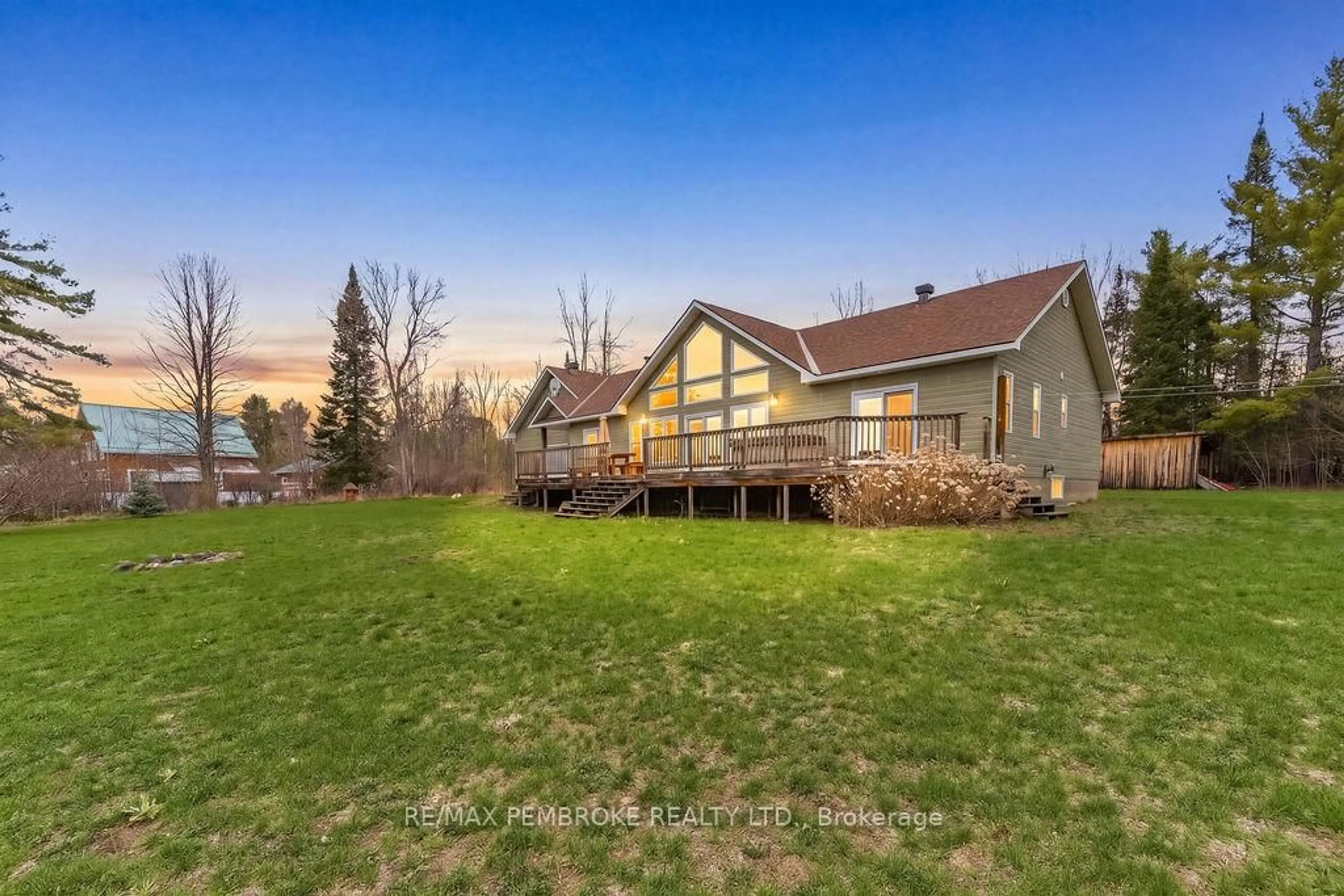 A pic from outside/outdoor area/front of a property/back of a property/a pic from drone, mountain view for 249B Crooked Rapids Rd, Eganville Ontario K0J 1T0