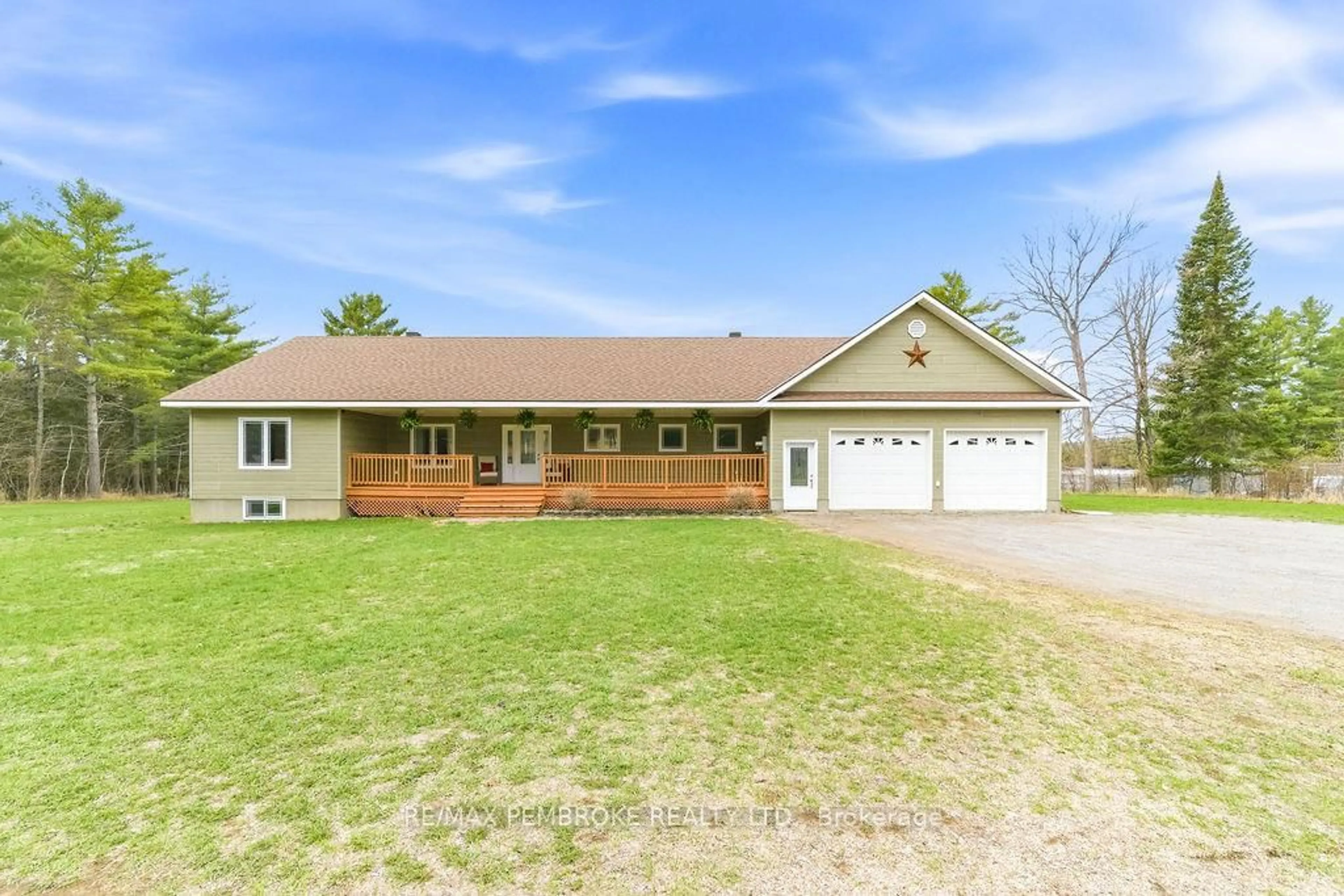 A pic from outside/outdoor area/front of a property/back of a property/a pic from drone, street for 249B Crooked Rapids Rd, Eganville Ontario K0J 1T0