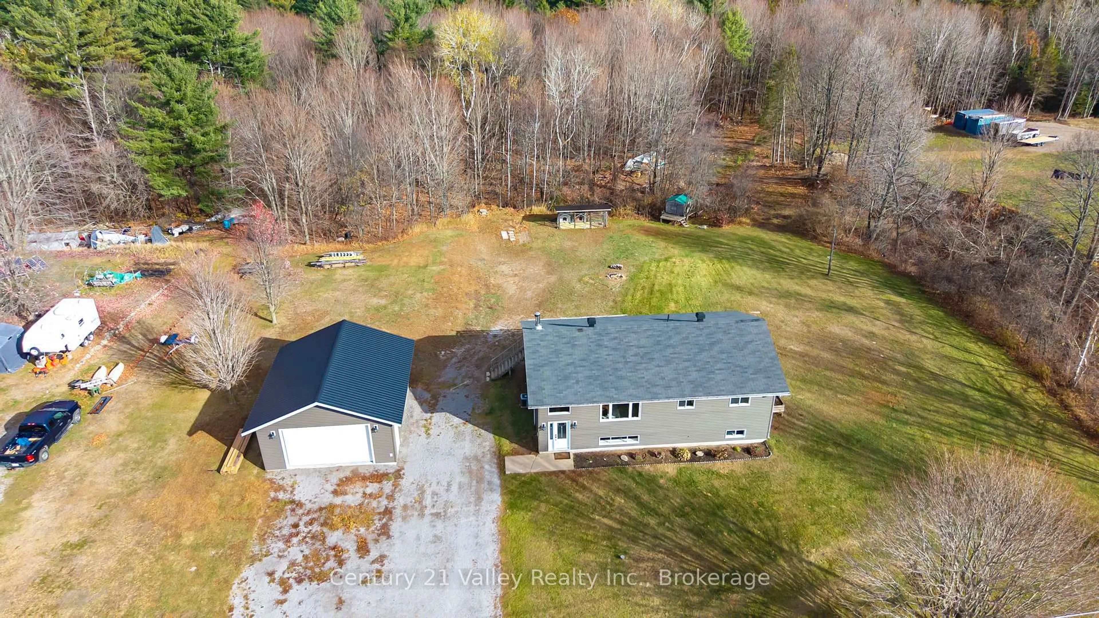A pic from outside/outdoor area/front of a property/back of a property/a pic from drone, water/lake/river/ocean view for 1776 Lemke Rd, Pembroke Ontario K8A 6W5