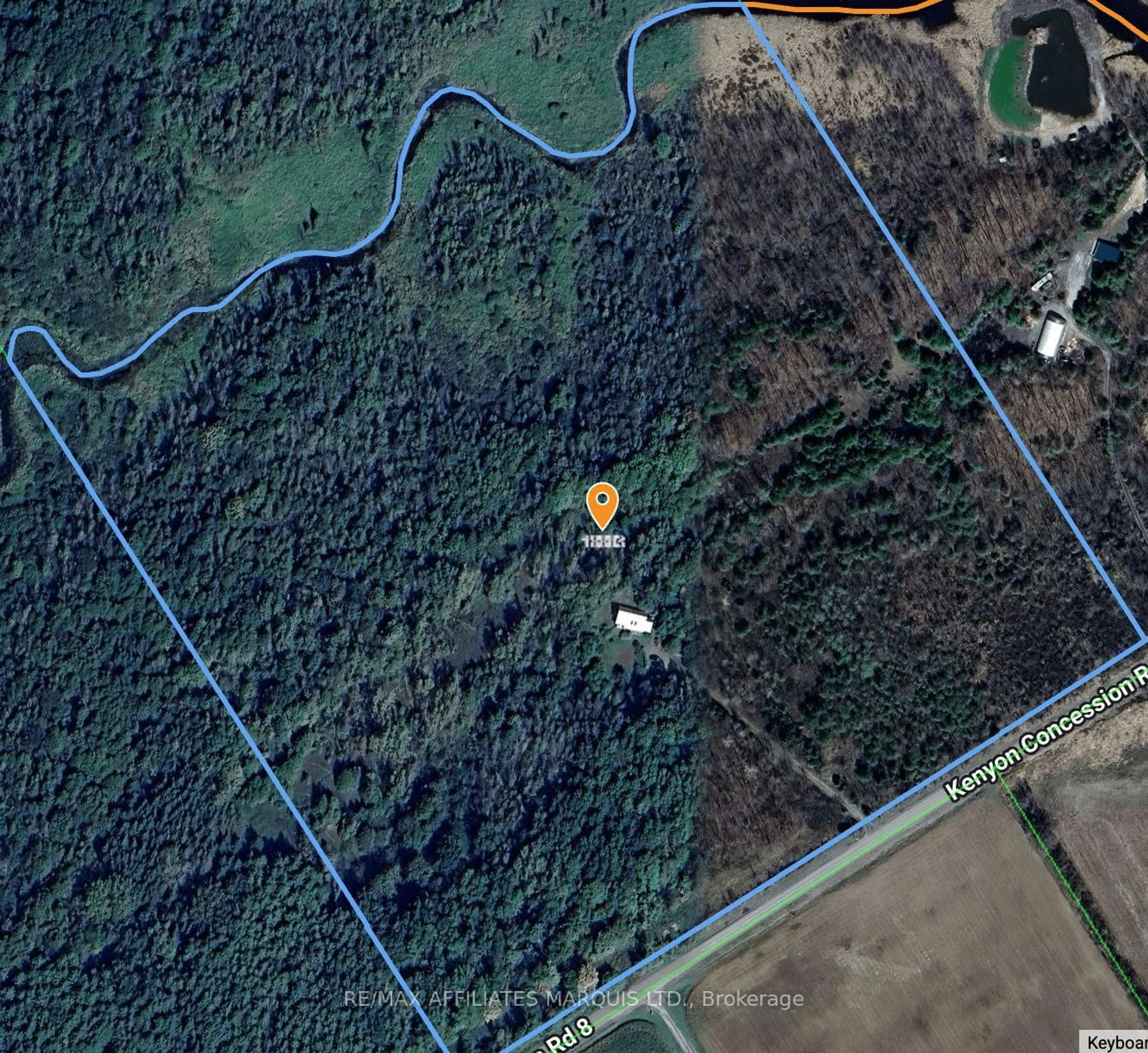 Picture of a map for 18863 Kenyon Con Rd 8 Rd, North Glengarry Ontario K0C 1T0