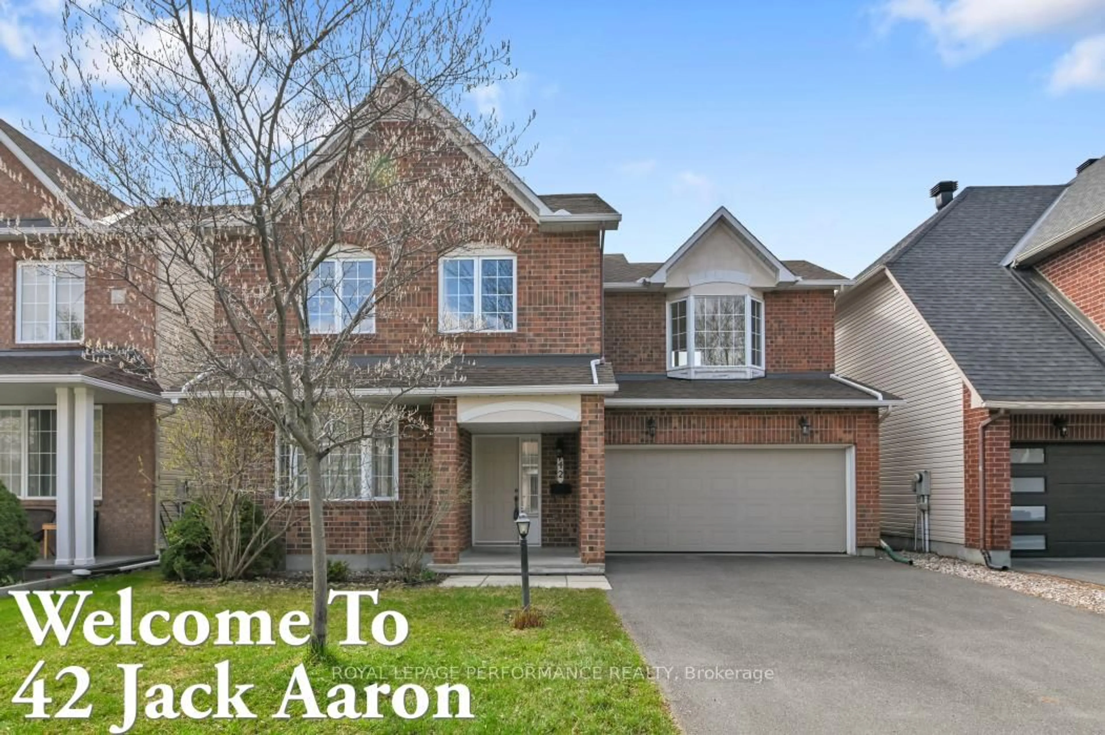 Home with brick exterior material, street for 42 Jack Aaron Dr, Ottawa Ontario K2G 6M4