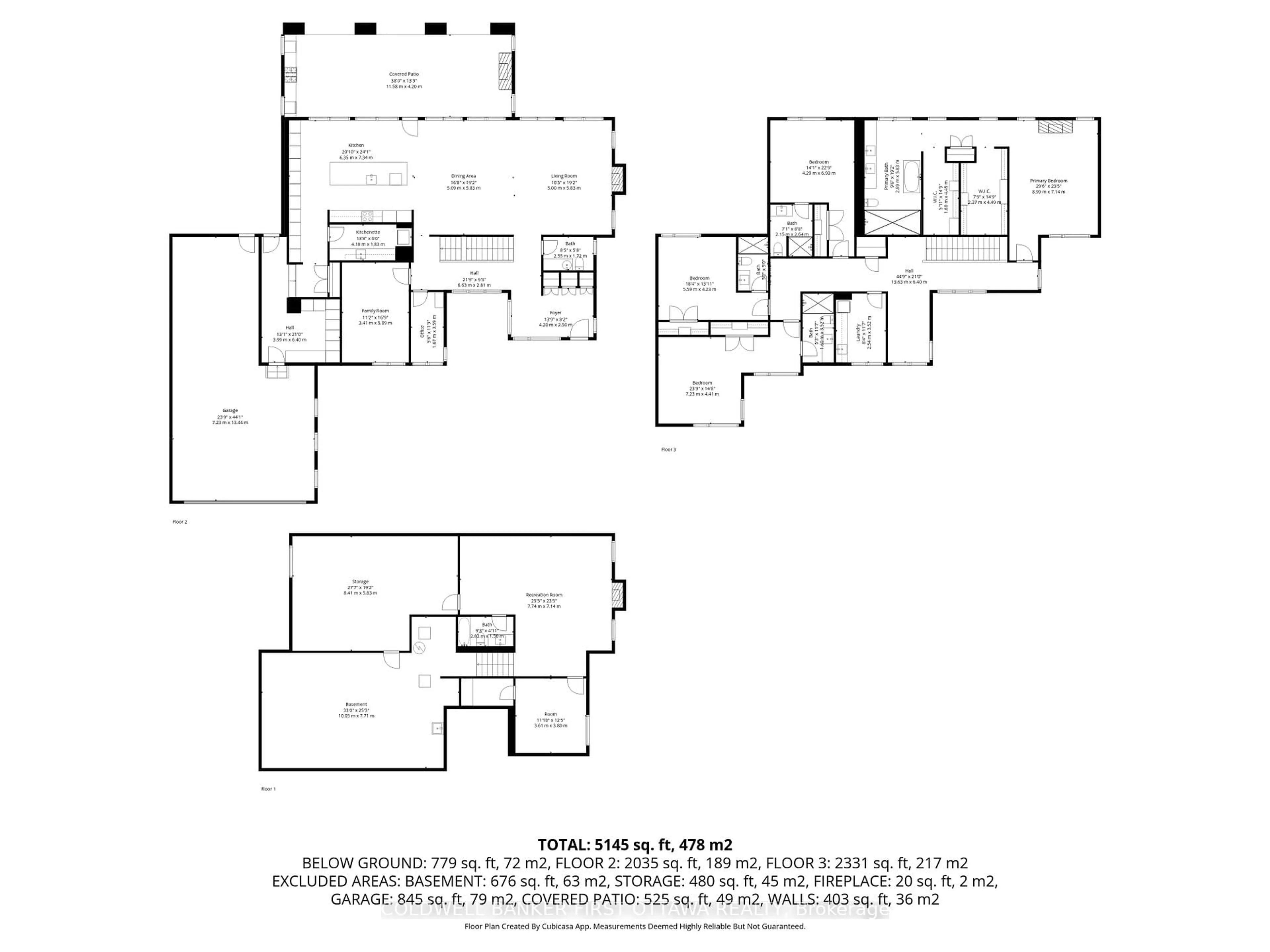 Floor plan for 500 Leimerk Crt, Ottawa Ontario K4M 0E8