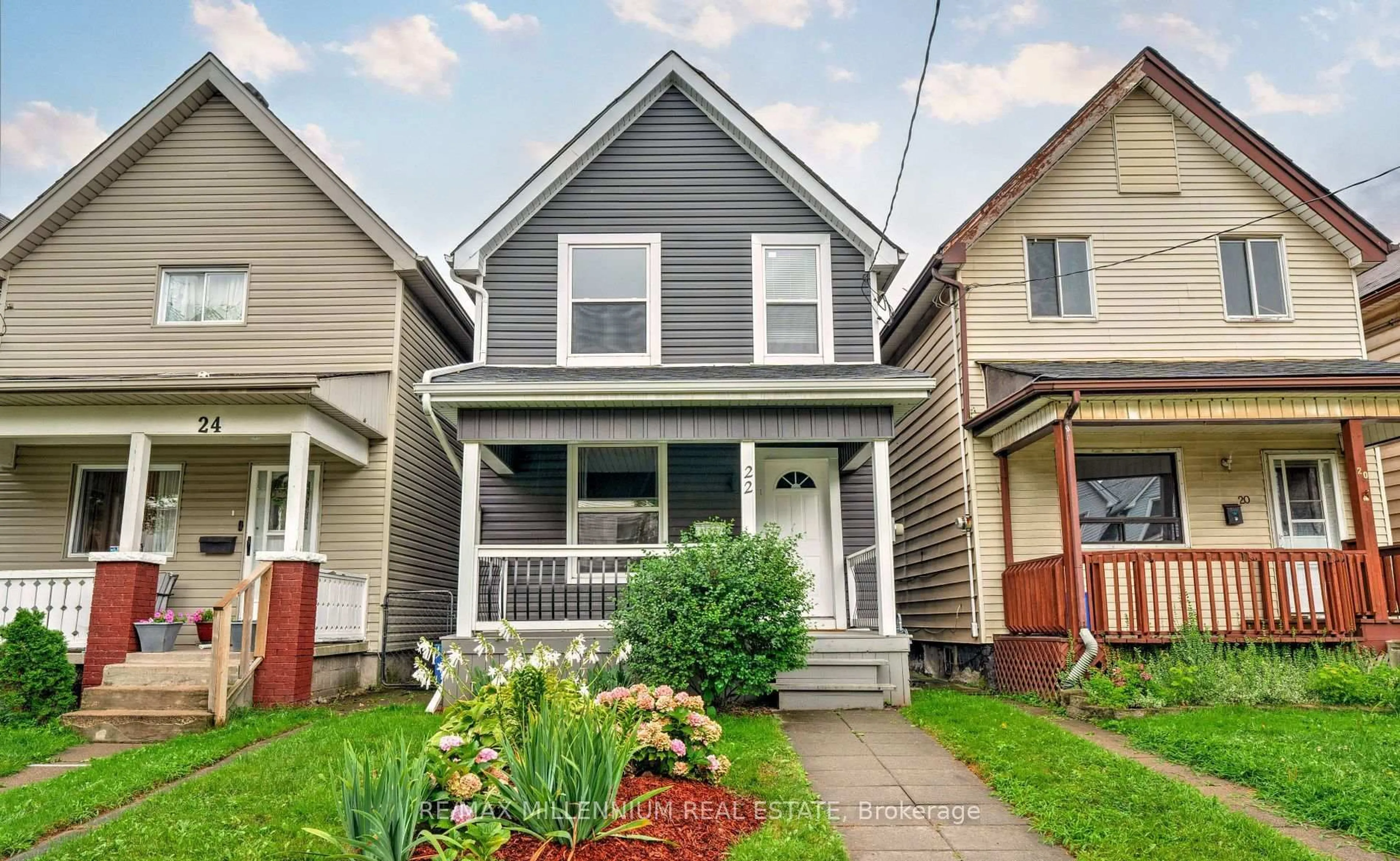 Home with vinyl exterior material, street for 22 Francis St, Hamilton Ontario L8L 3V1