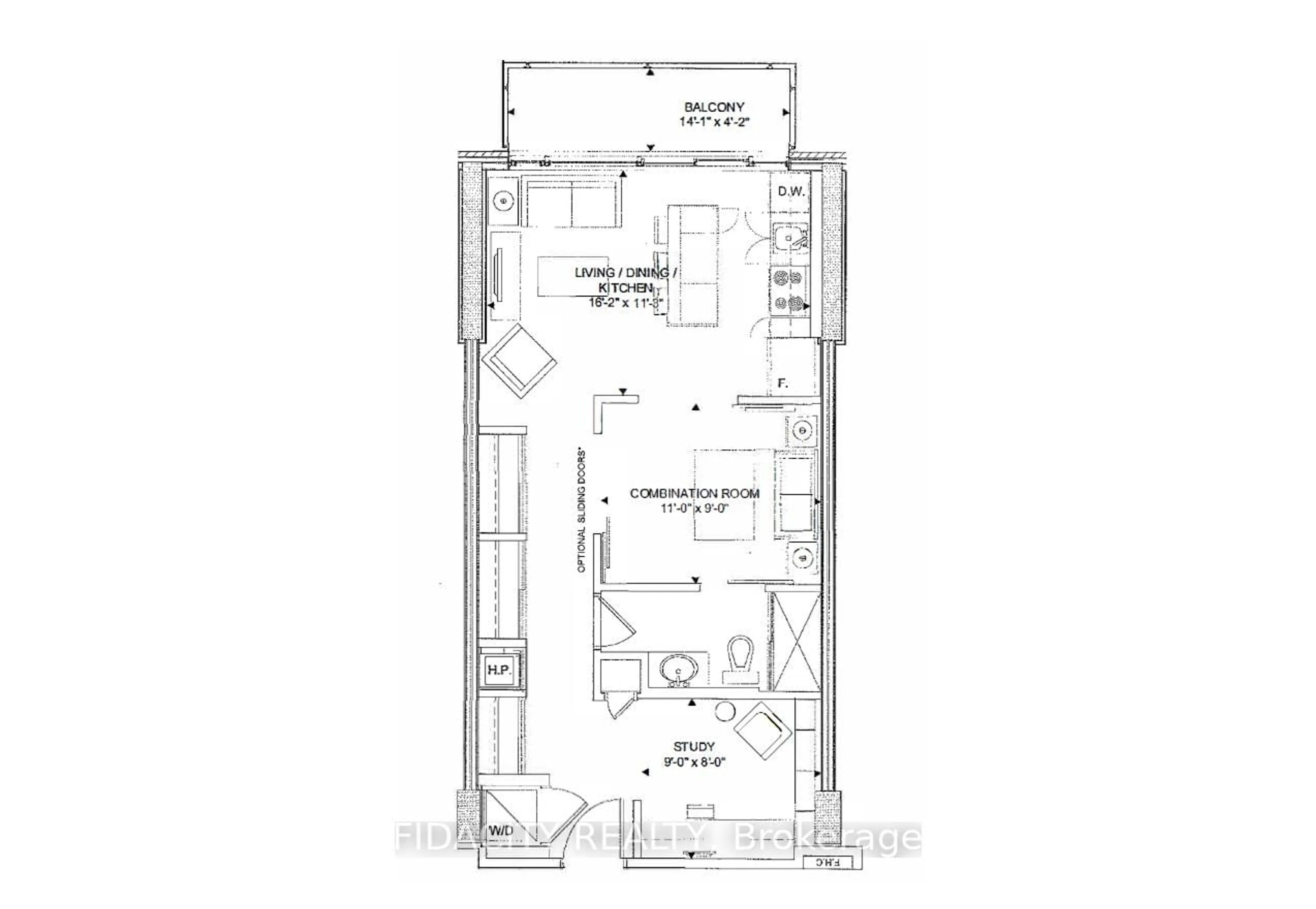 Floor plan for 88 Richmond Rd #510, Ottawa Ontario K1Z 0B1