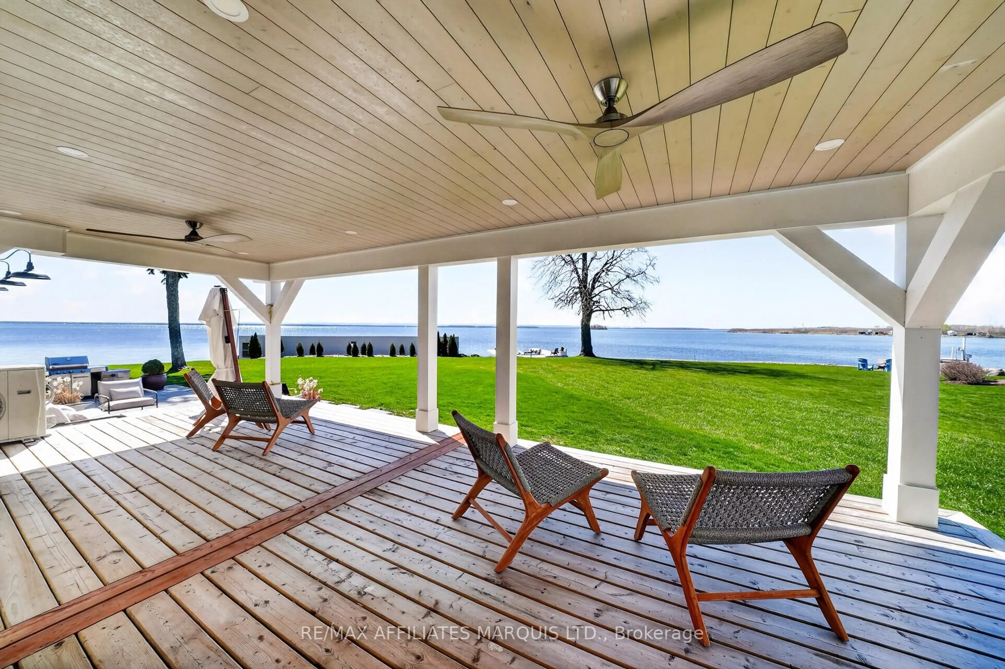 Patio, water/lake/river/ocean view for 6404 Le Domaine Rd, South Glengarry Ontario K0C 2E0