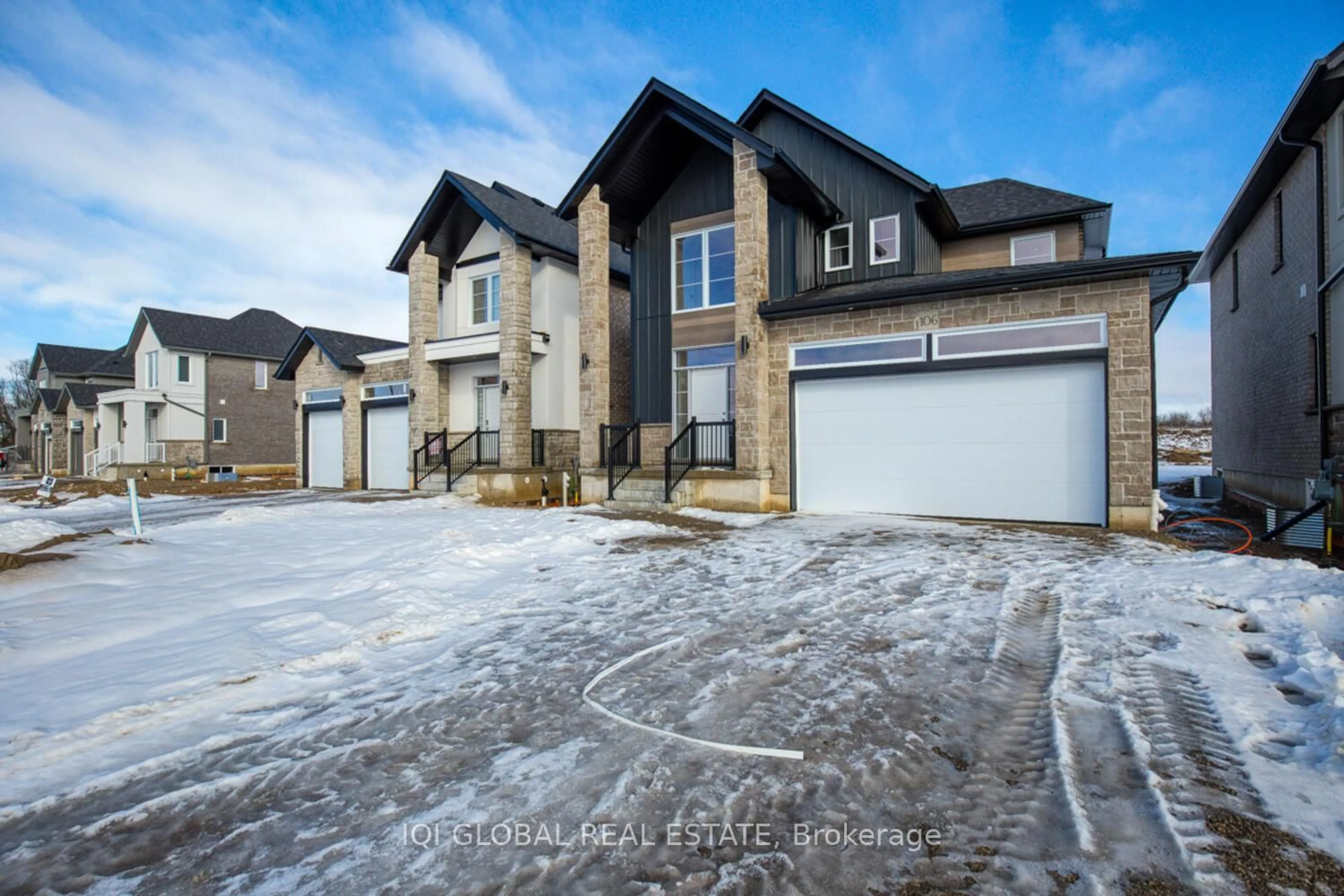 A pic from outside/outdoor area/front of a property/back of a property/a pic from drone, street for 106 O.J. Gaffney Dr, Stratford Ontario N5A 0K9