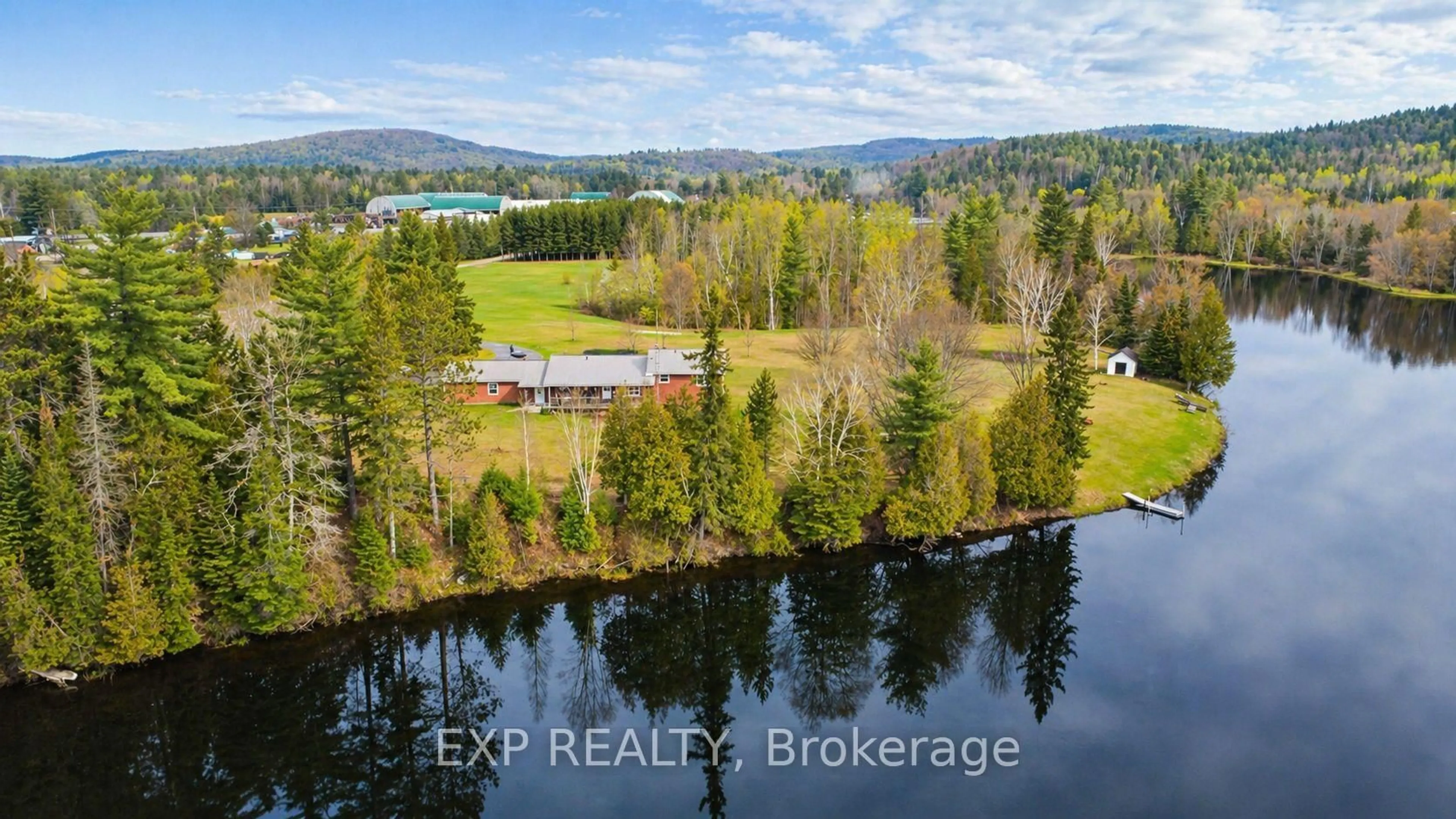 A pic from outside/outdoor area/front of a property/back of a property/a pic from drone, water/lake/river/ocean view for 573 A Evergreen Lane, Palmer Rapids Ontario K0J 2E0