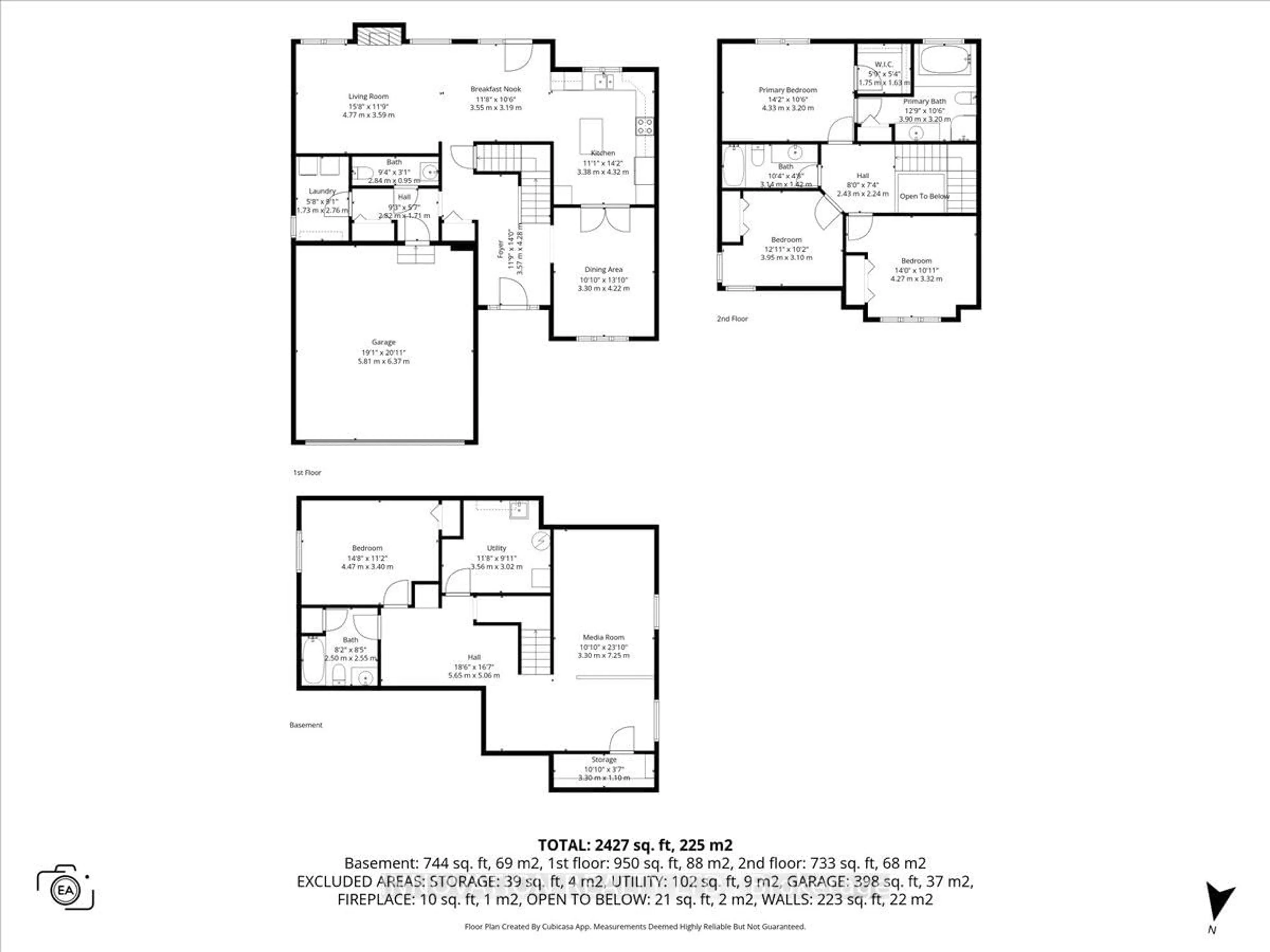 Floor plan for 63 Cinnabar Way, Ottawa Ontario K2S 1Y9