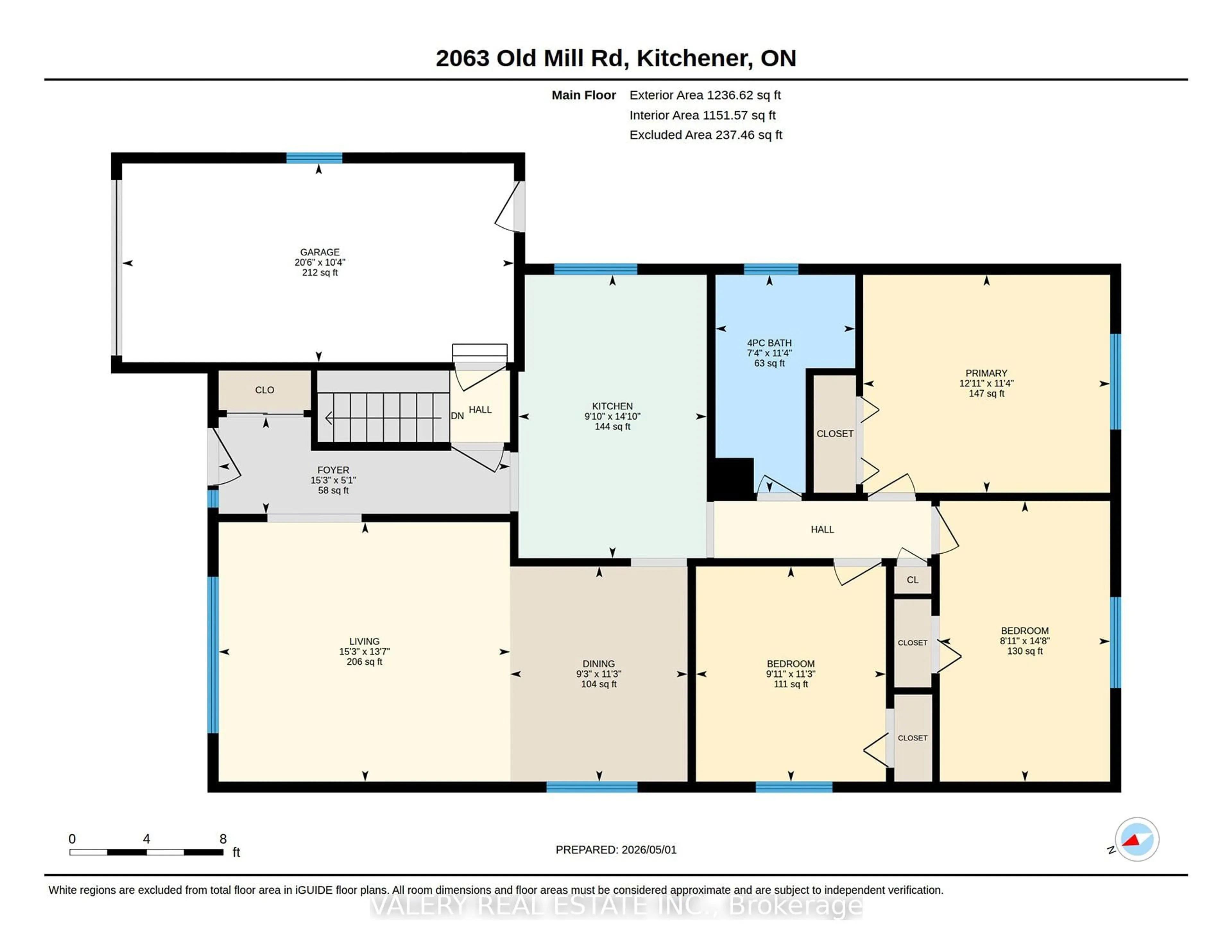 Floor plan for 2063 Old Mill Rd, Kitchener Ontario N2P 1E4