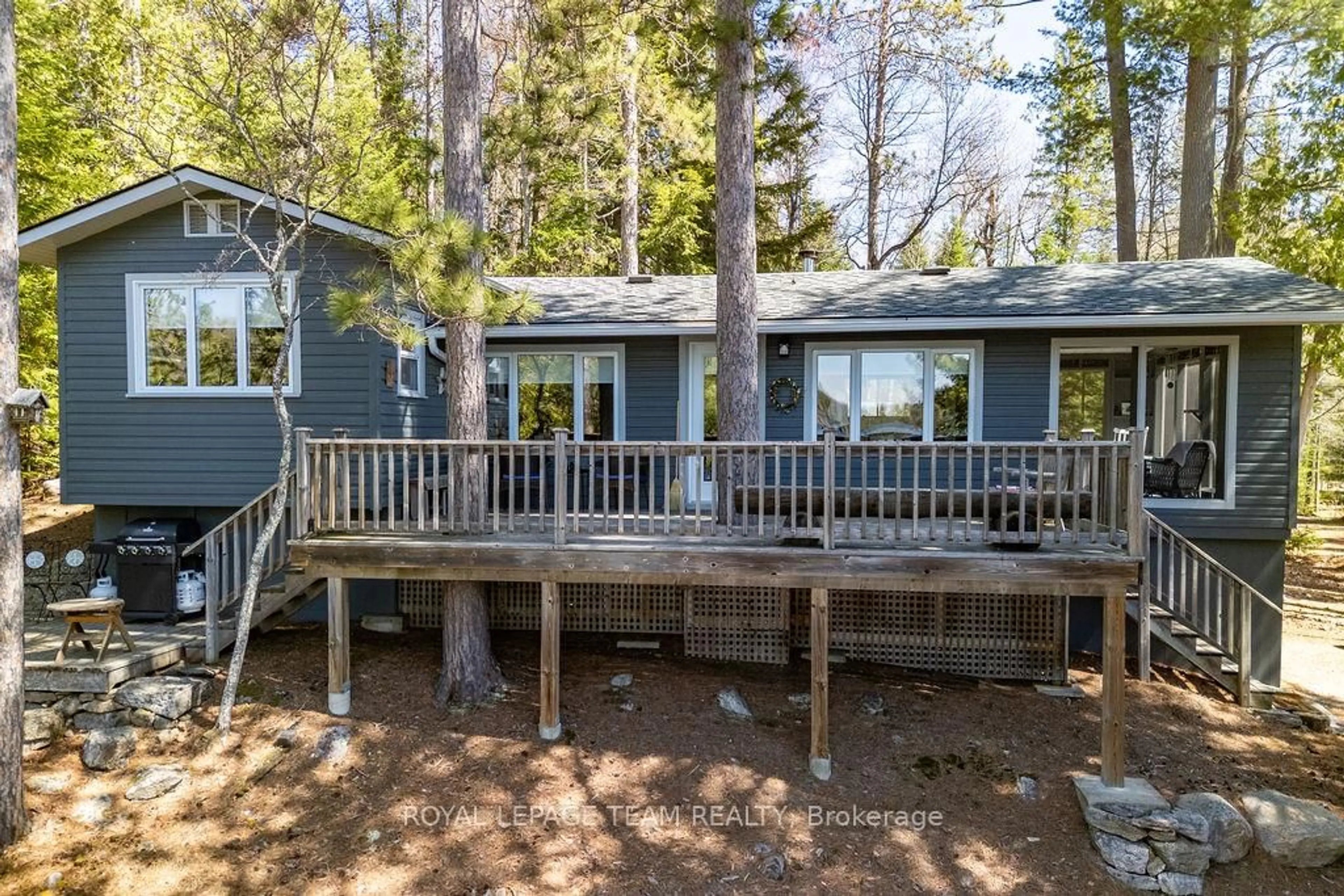 Patio, forest/trees view for 218 Diamond Lake Rd, Combermere Ontario K0J 1L0