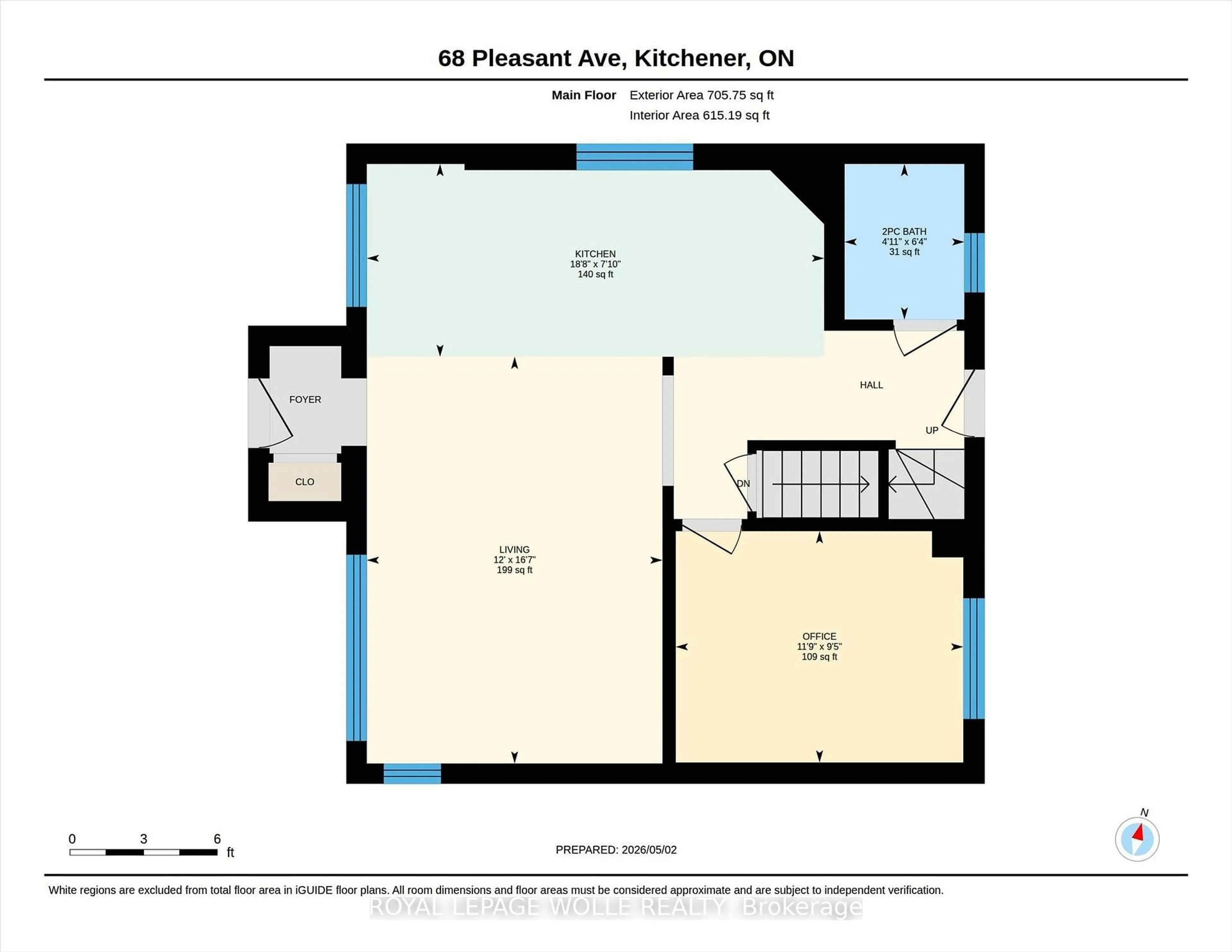 Floor plan for 68 Pleasant Ave, Kitchener Ontario N2M 4A4