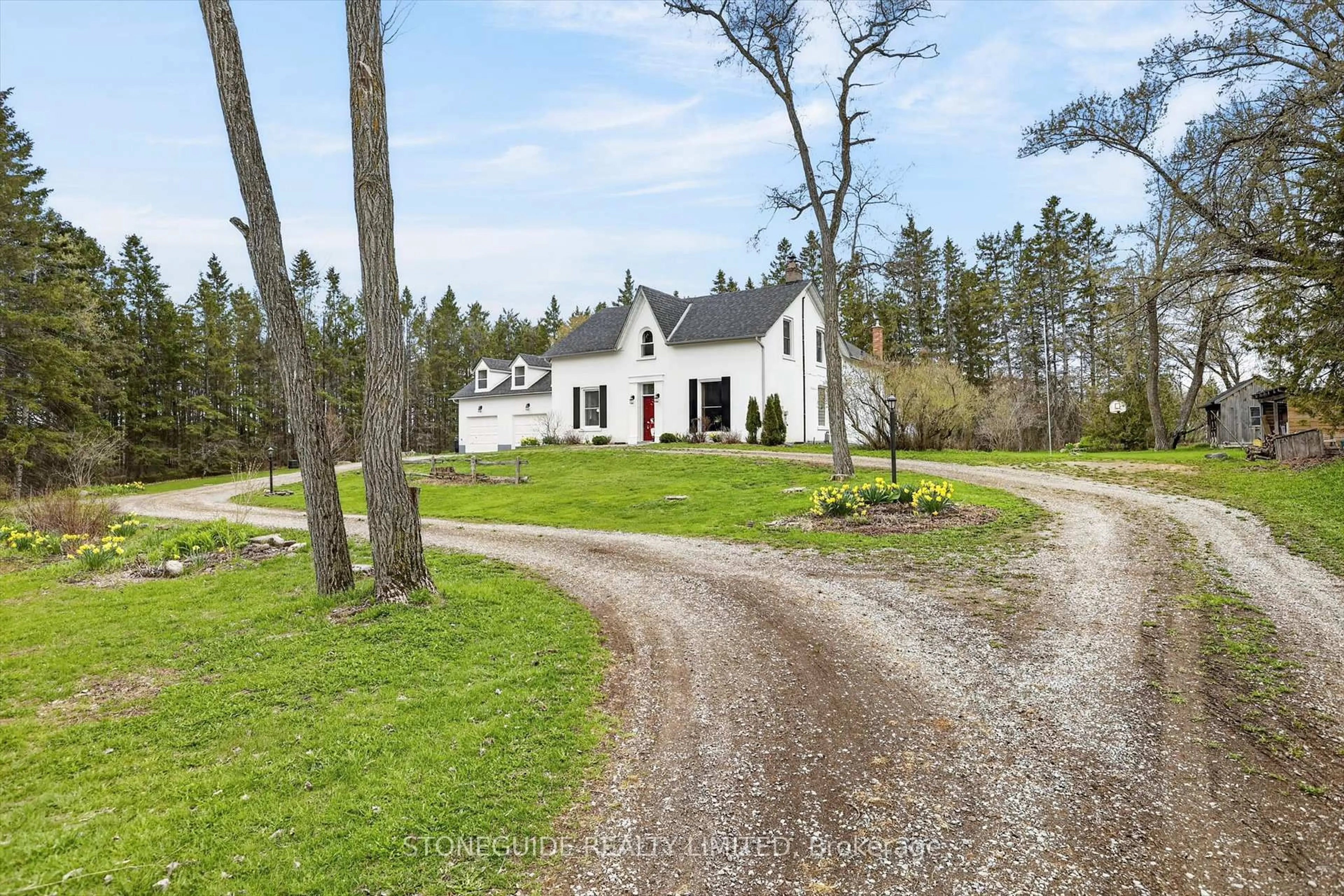 A pic from outside/outdoor area/front of a property/back of a property/a pic from drone, street for 2756 County Road 38, Douro-Dummer Ontario K0L 3A0