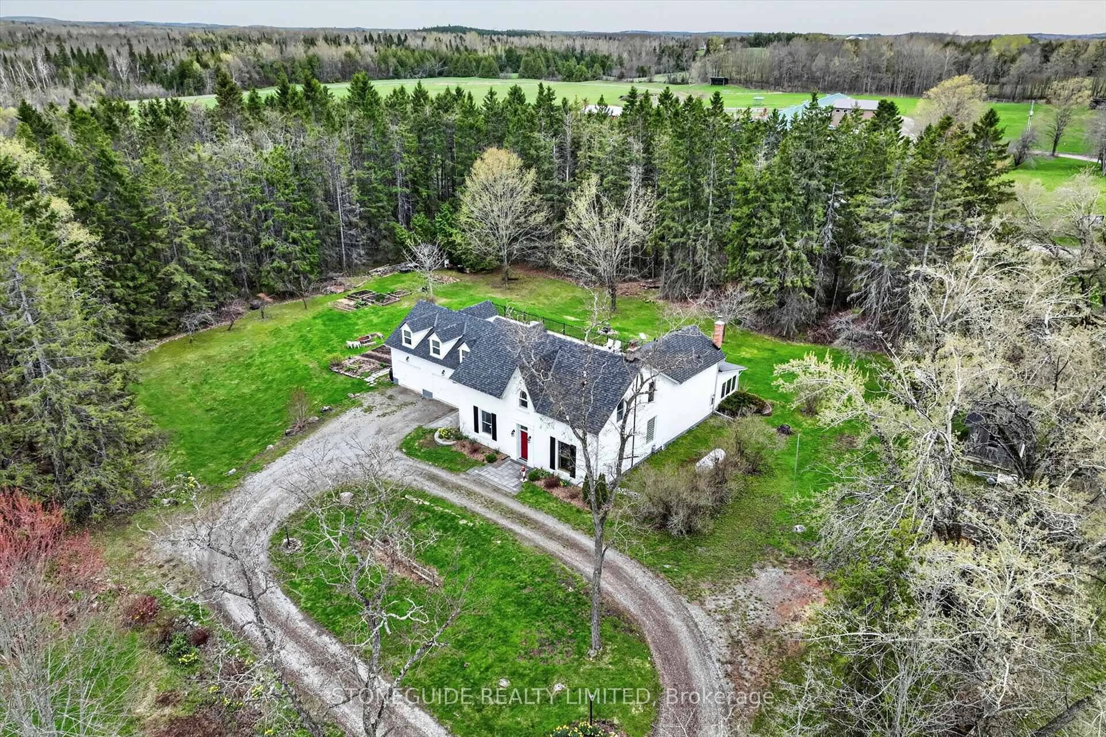 A pic from outside/outdoor area/front of a property/back of a property/a pic from drone, water/lake/river/ocean view for 2756 County Road 38, Douro-Dummer Ontario K0L 3A0