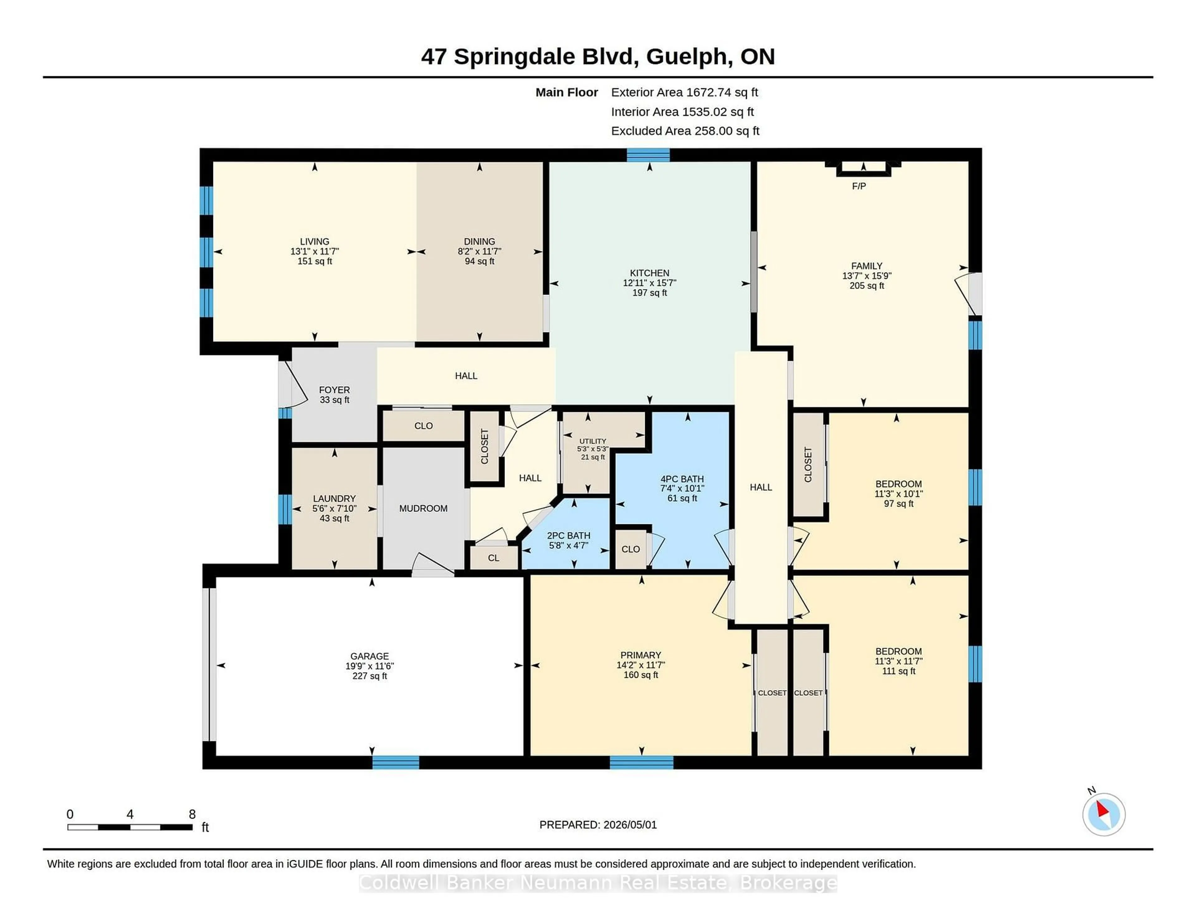 Floor plan for 47 Springdale Blvd, Guelph Ontario N1H 7S9