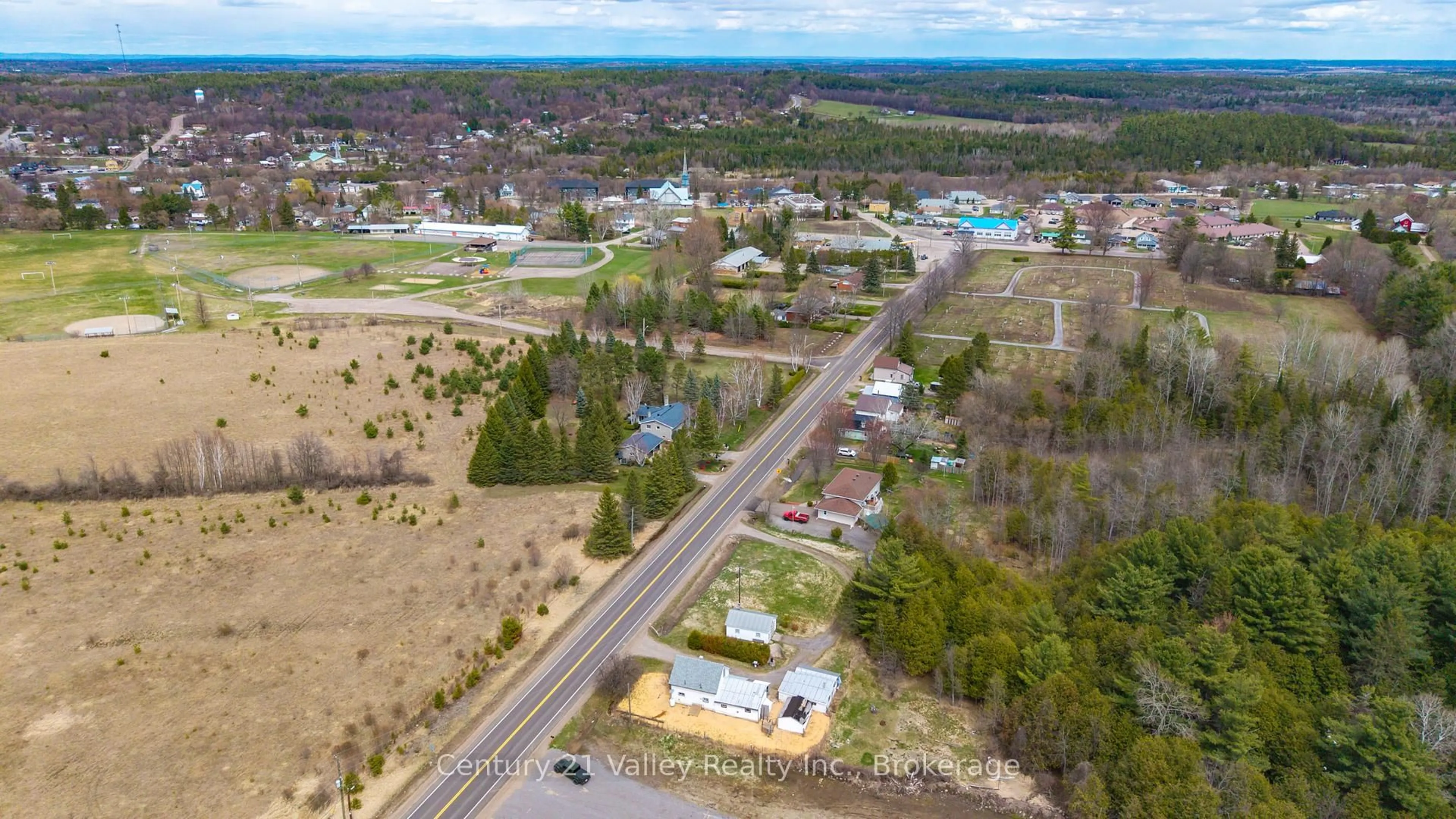 A pic from outside/outdoor area/front of a property/back of a property/a pic from drone, street for 83 Foymount Rd, Eganville Ontario K0J 1T0