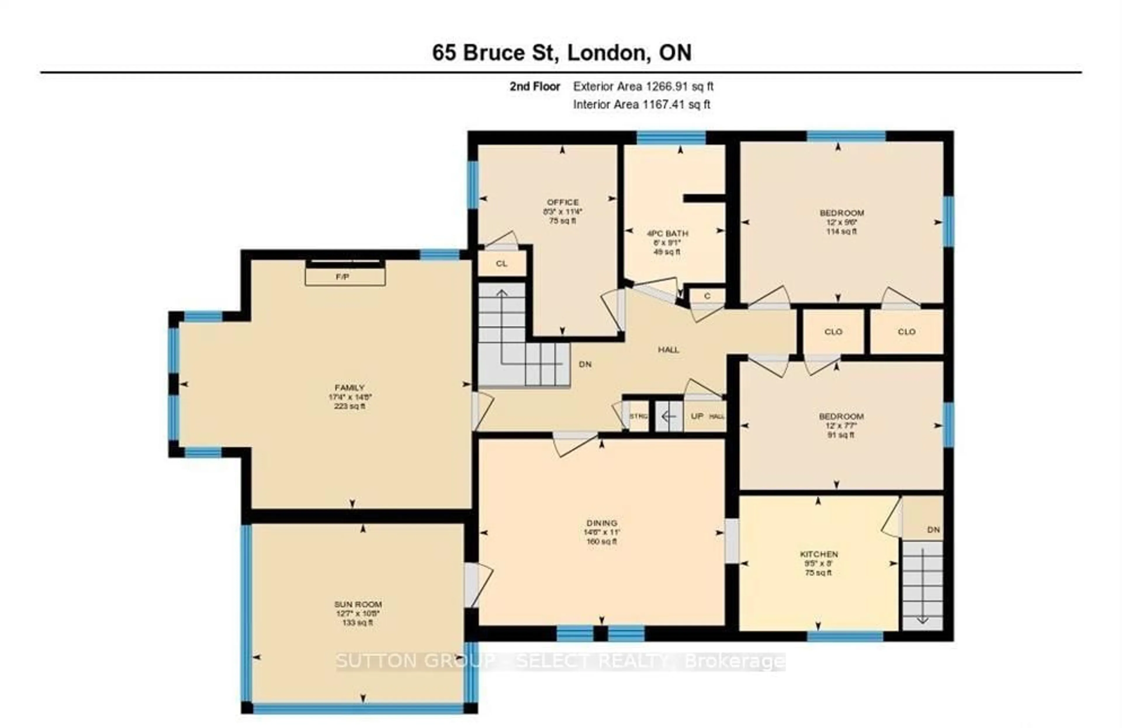Floor plan for 65 Bruce St, London South Ontario N6C 1G7