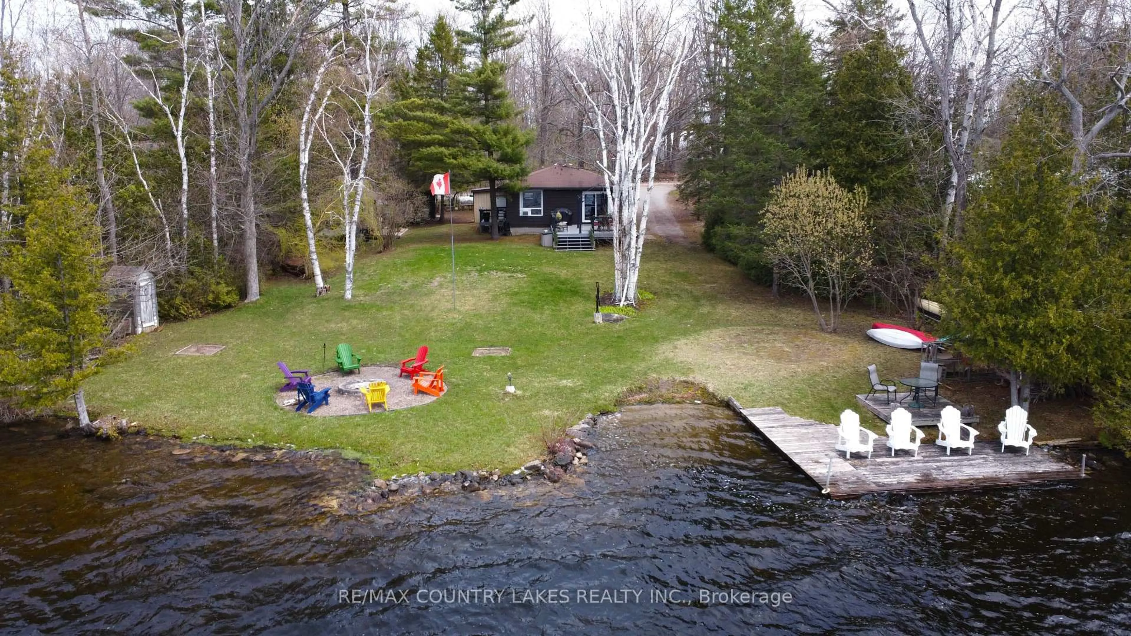 A pic from outside/outdoor area/front of a property/back of a property/a pic from drone, water/lake/river/ocean view for 31 Hillcrest Ave, Kawartha Lakes Ontario K0M 2B0