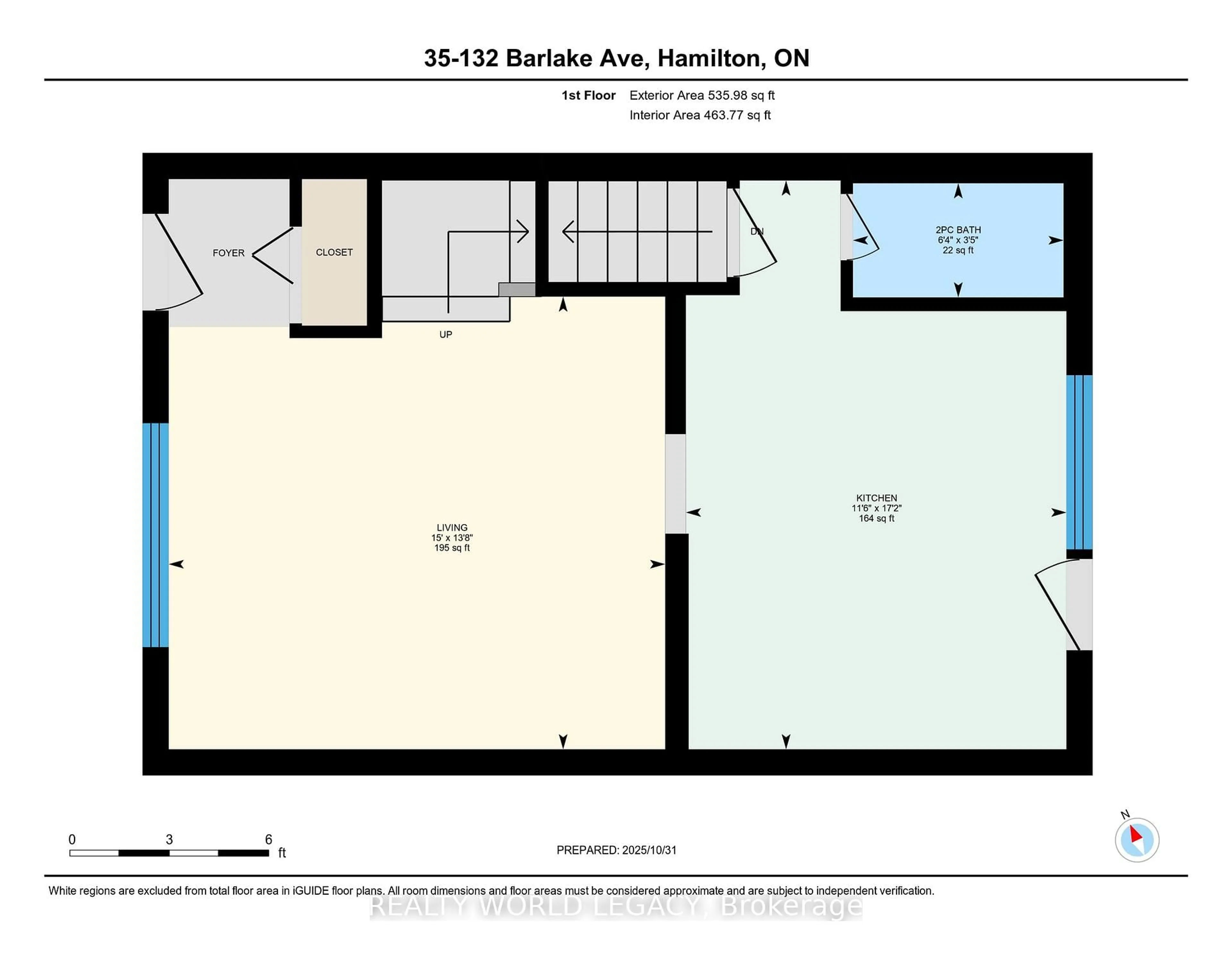 Floor plan for 132 Barlake Ave #35, Hamilton Ontario L8E 1H3